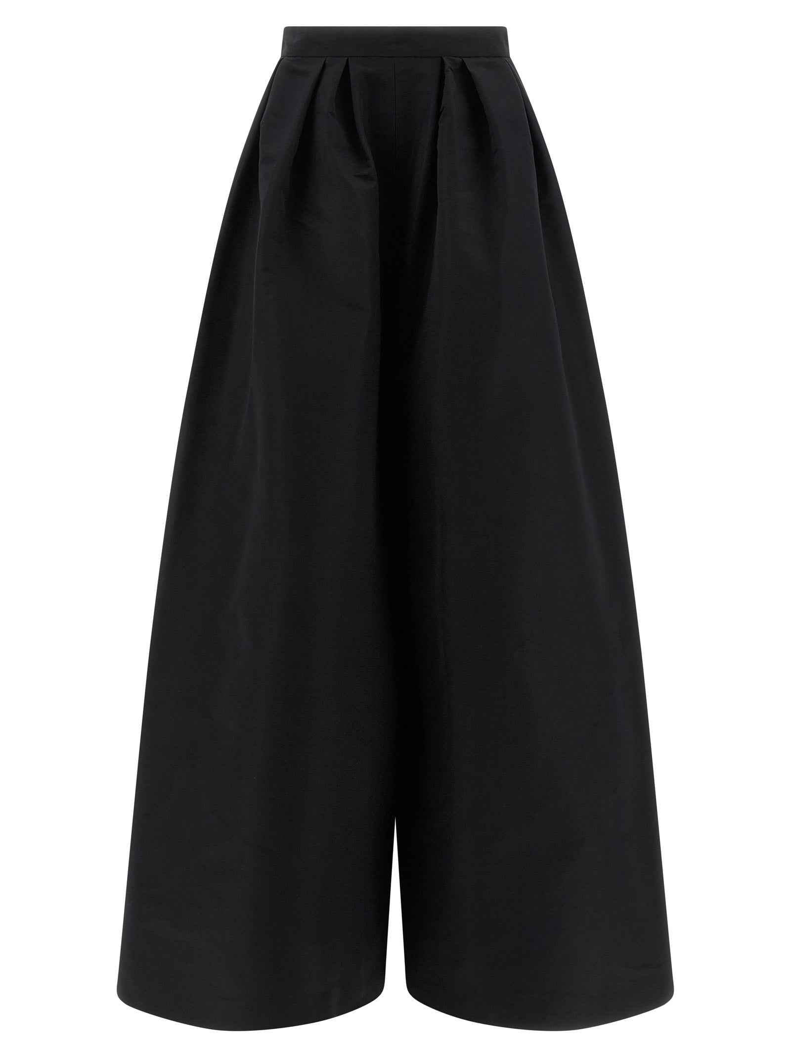 Carolina Herrera Black Silk Casual Pants