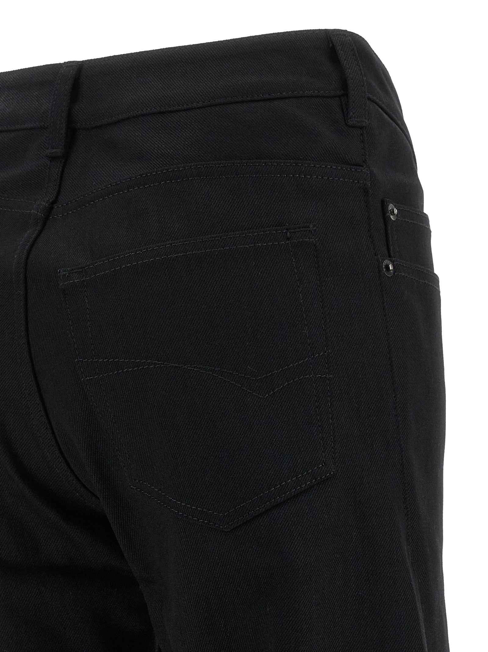 Balenciaga Black Cotton Flared Jeans