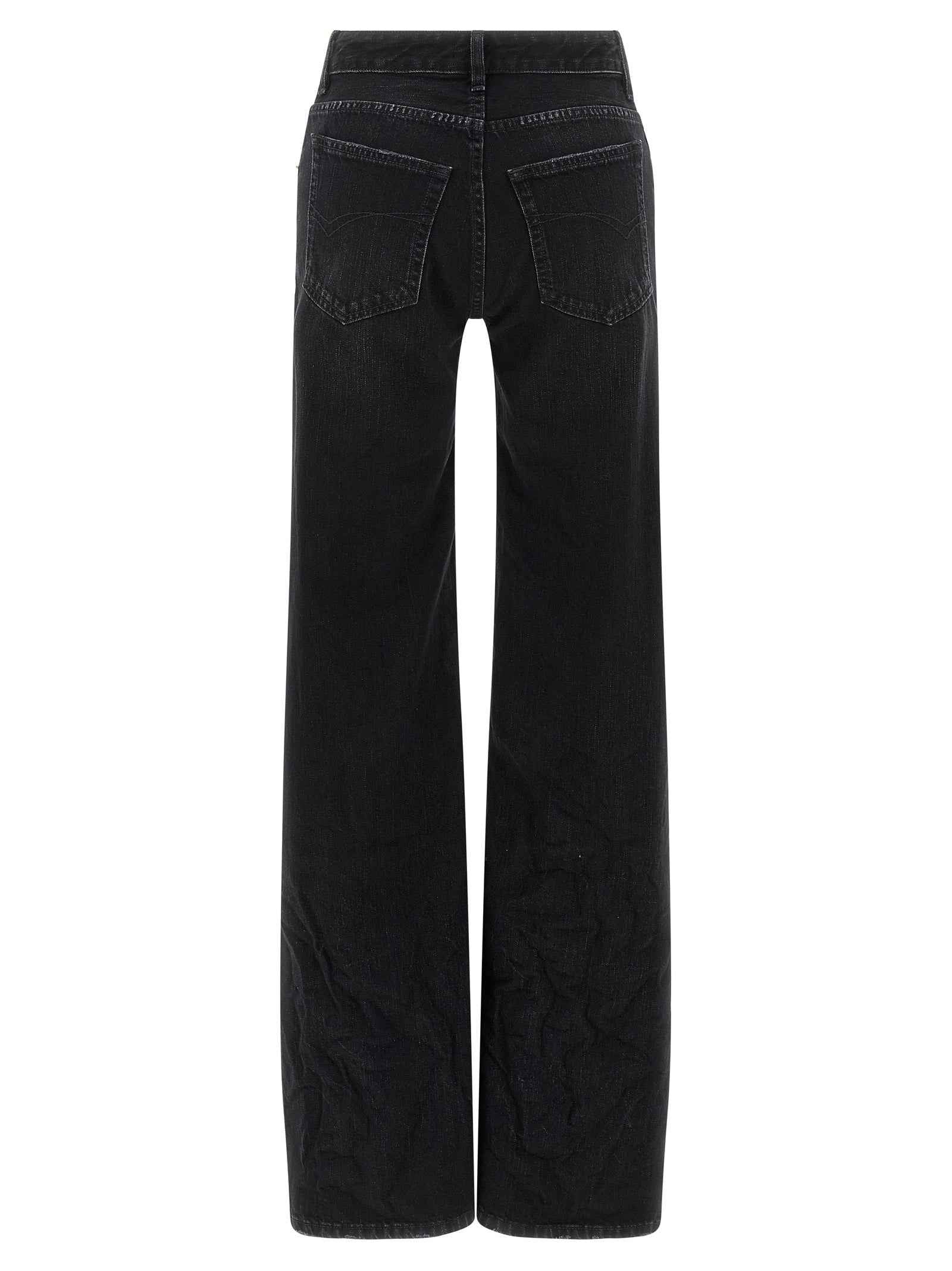 Balenciaga Black Cotton Flared Jeans