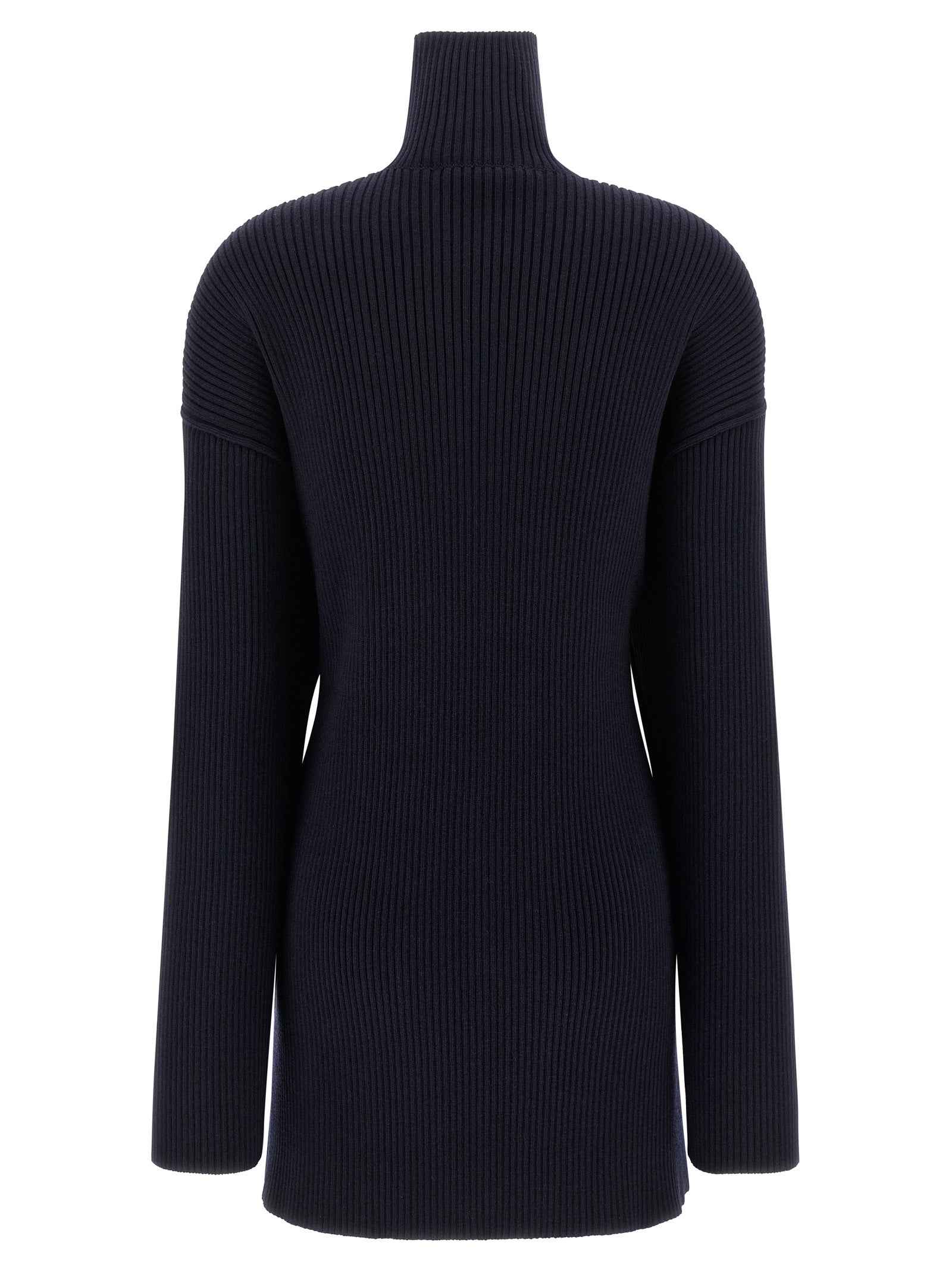 Balenciaga Blue Wool Short Dress