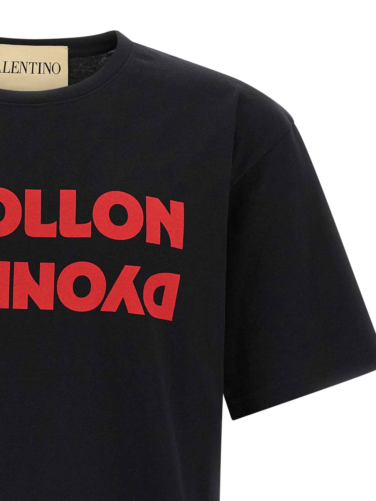 Valentino Garavani Black Cotton T-Shirt