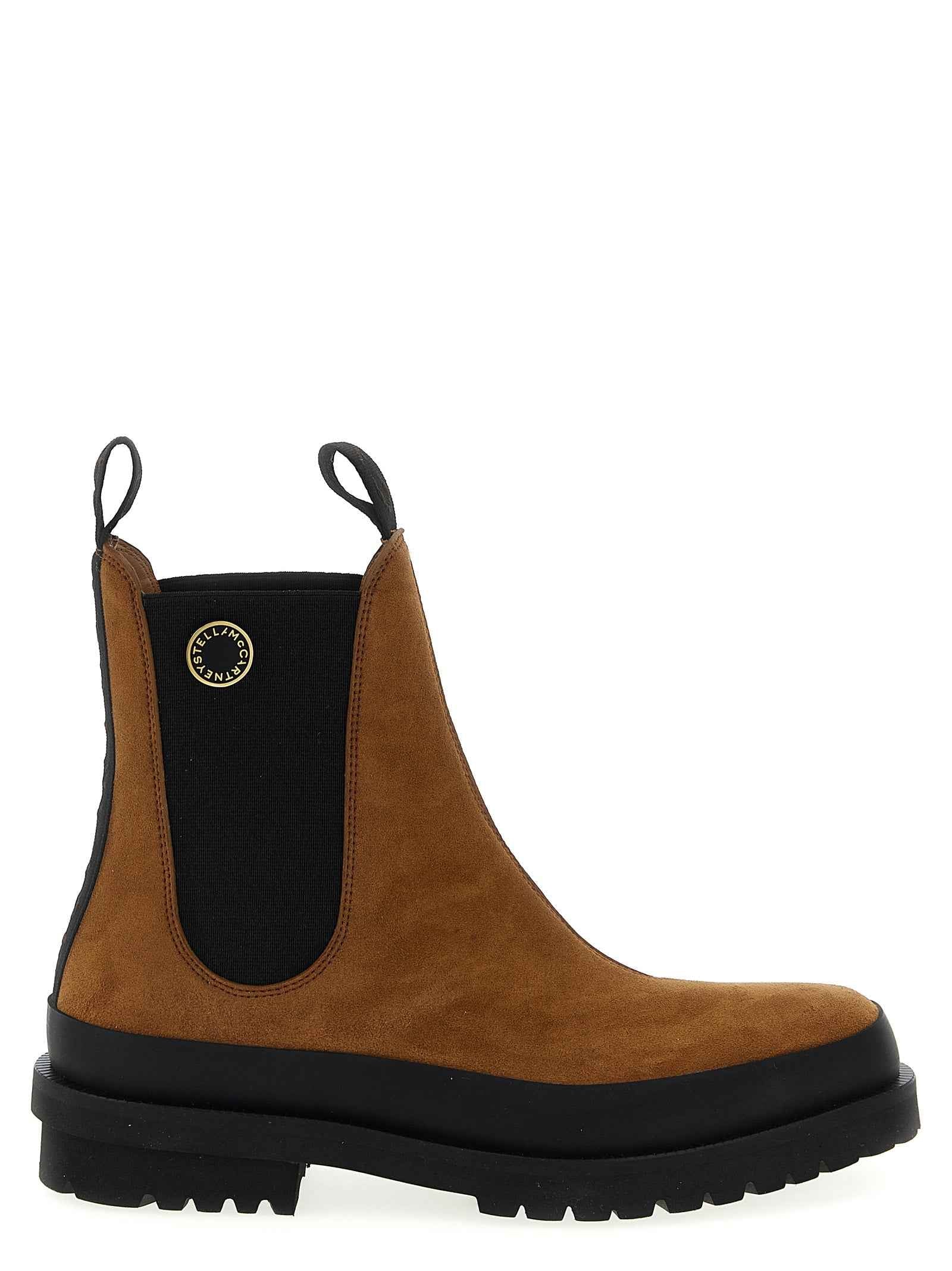 Stella McCartney Brown Viscose Ankle Boots