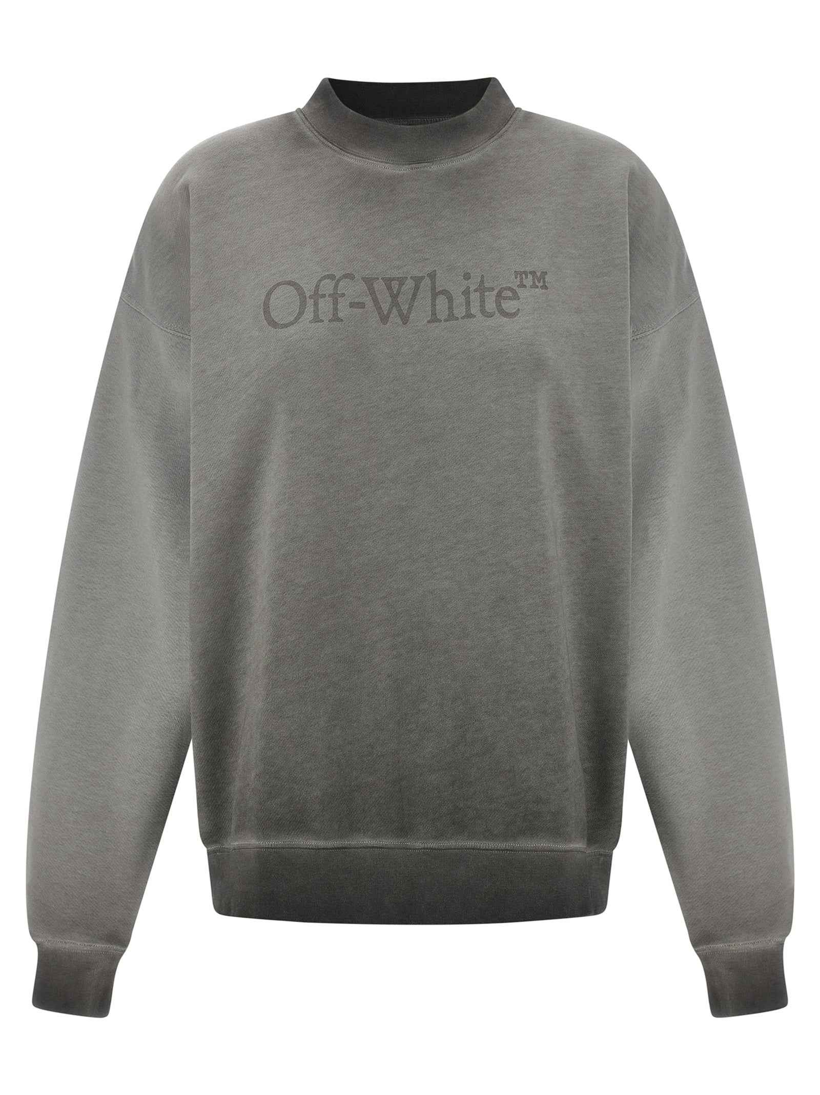 Off-White Gray Cotton Sweatshirt