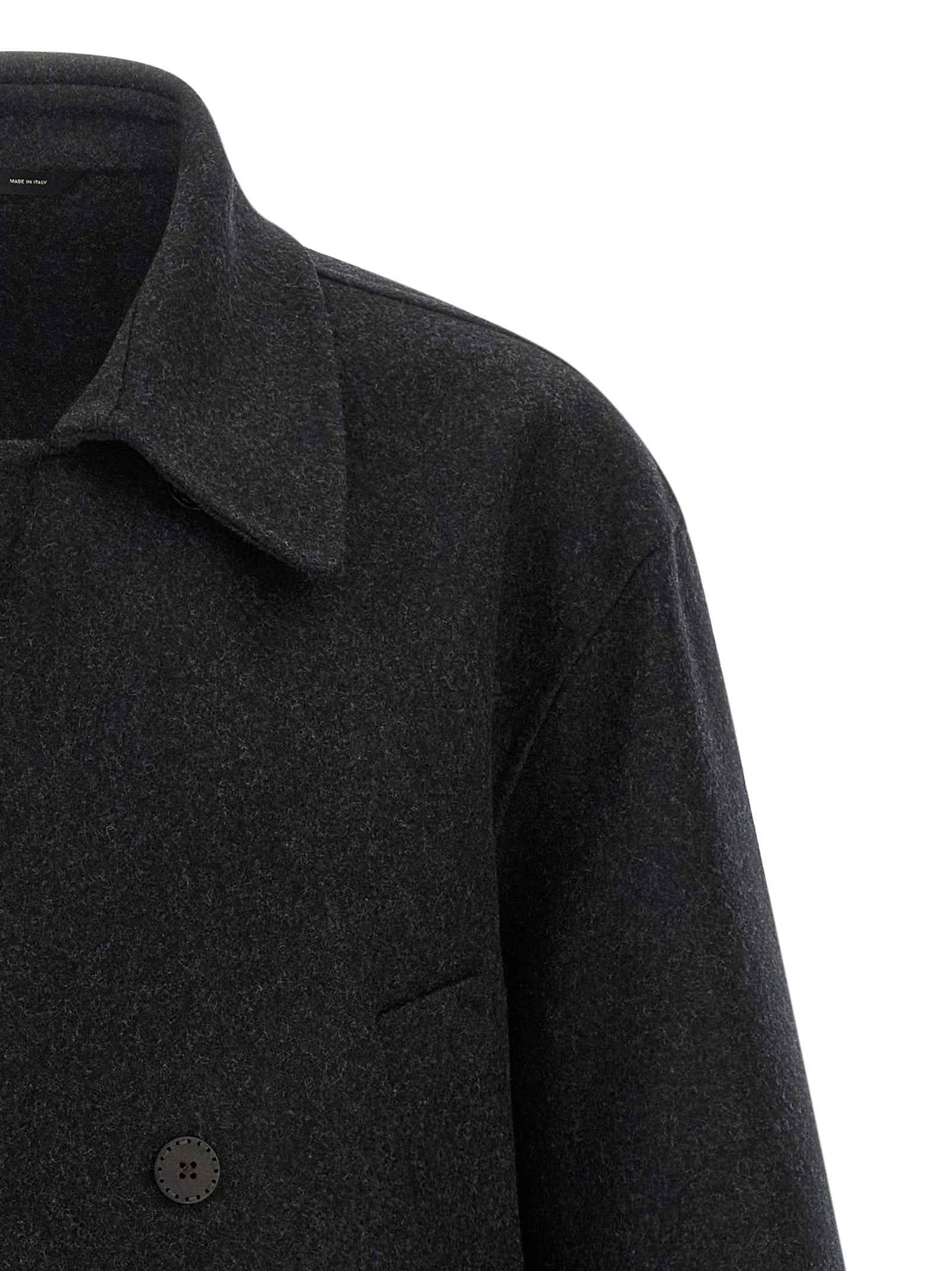 Fendi Gray Virgin Wool Coat