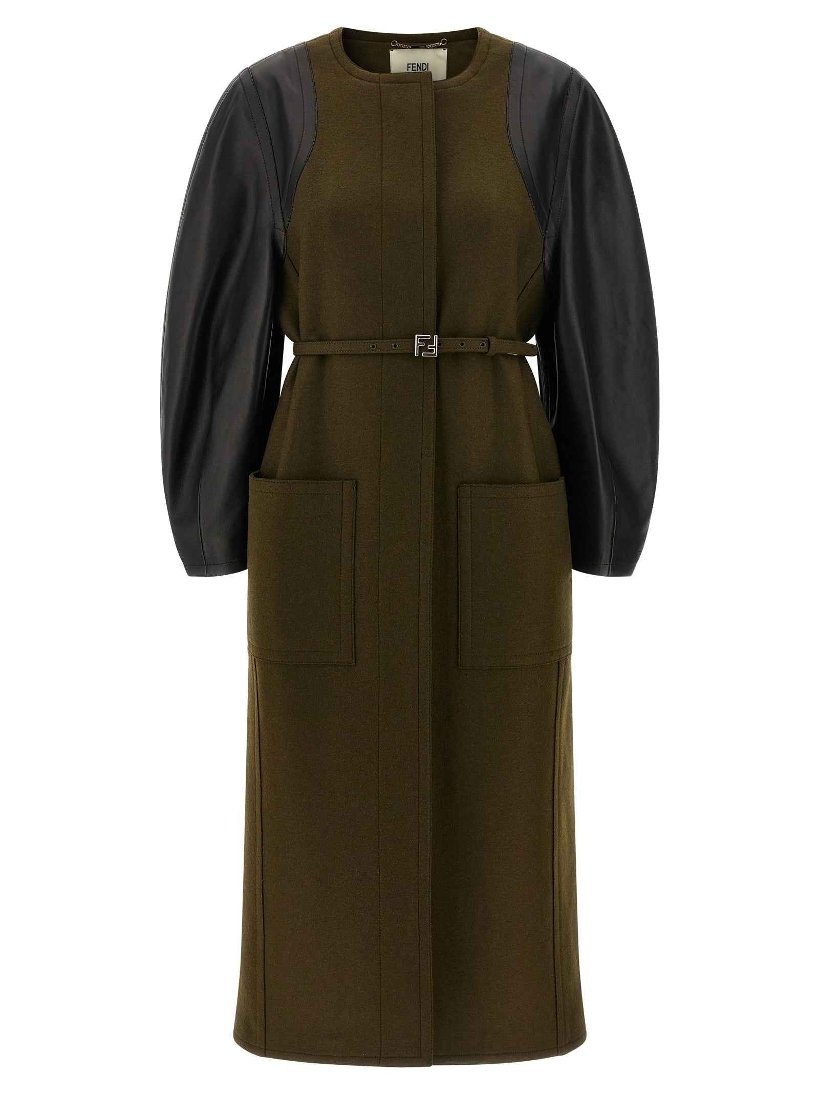 Fendi Bicolor Viscose Coat