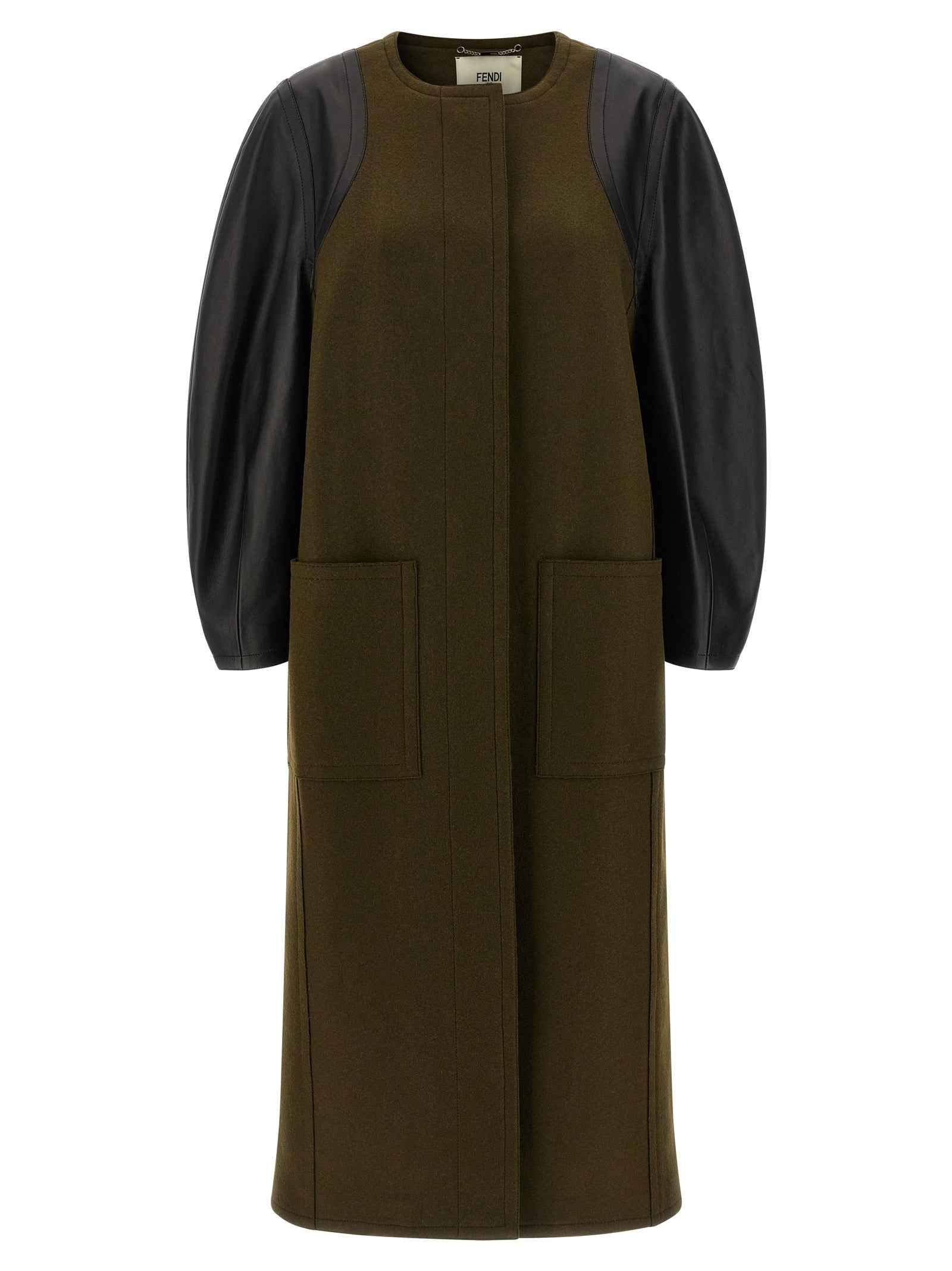 Fendi Bicolor Viscose Coat