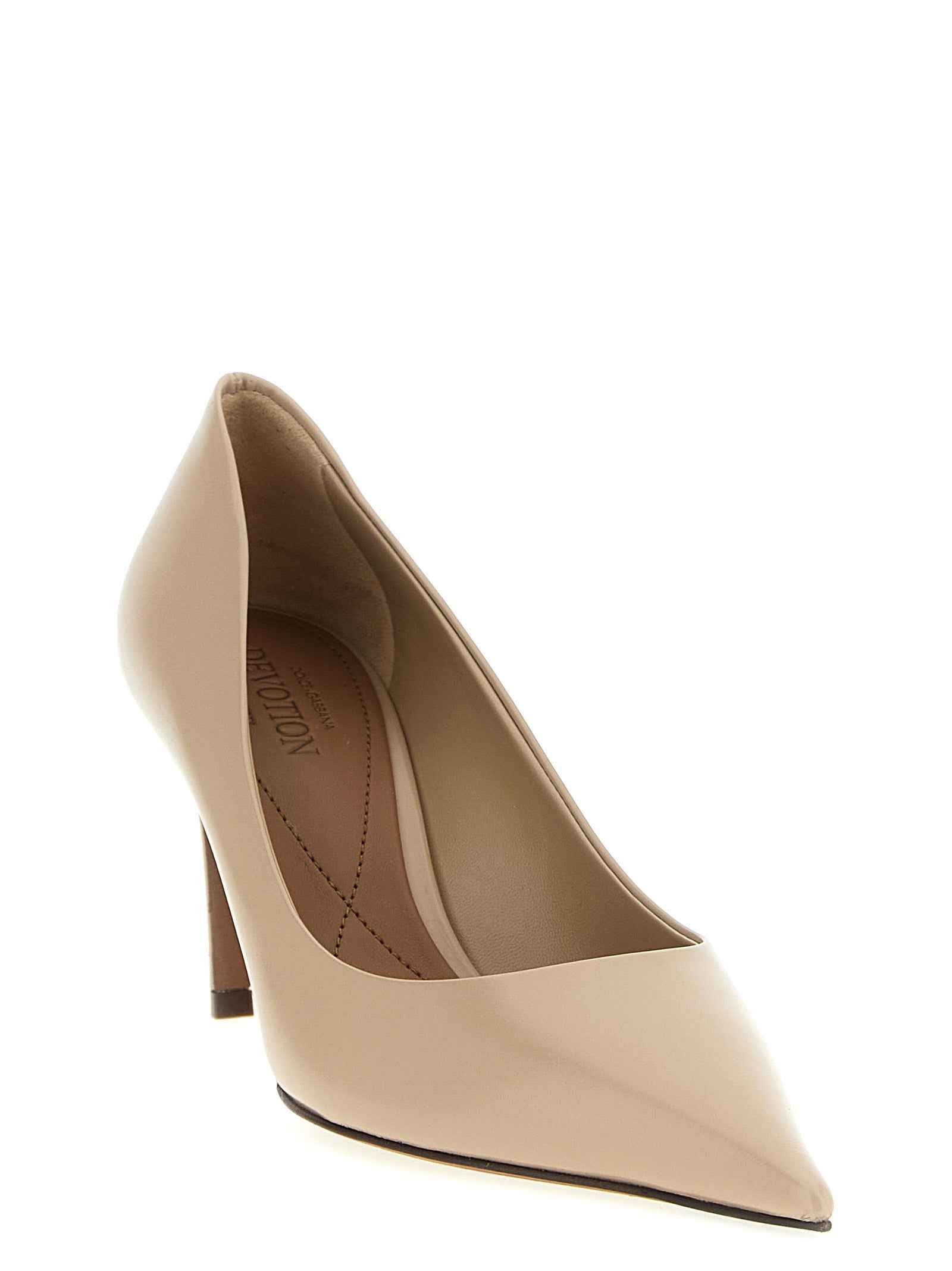Dolce & Gabbana Beige Calfskin High Heel Pumps