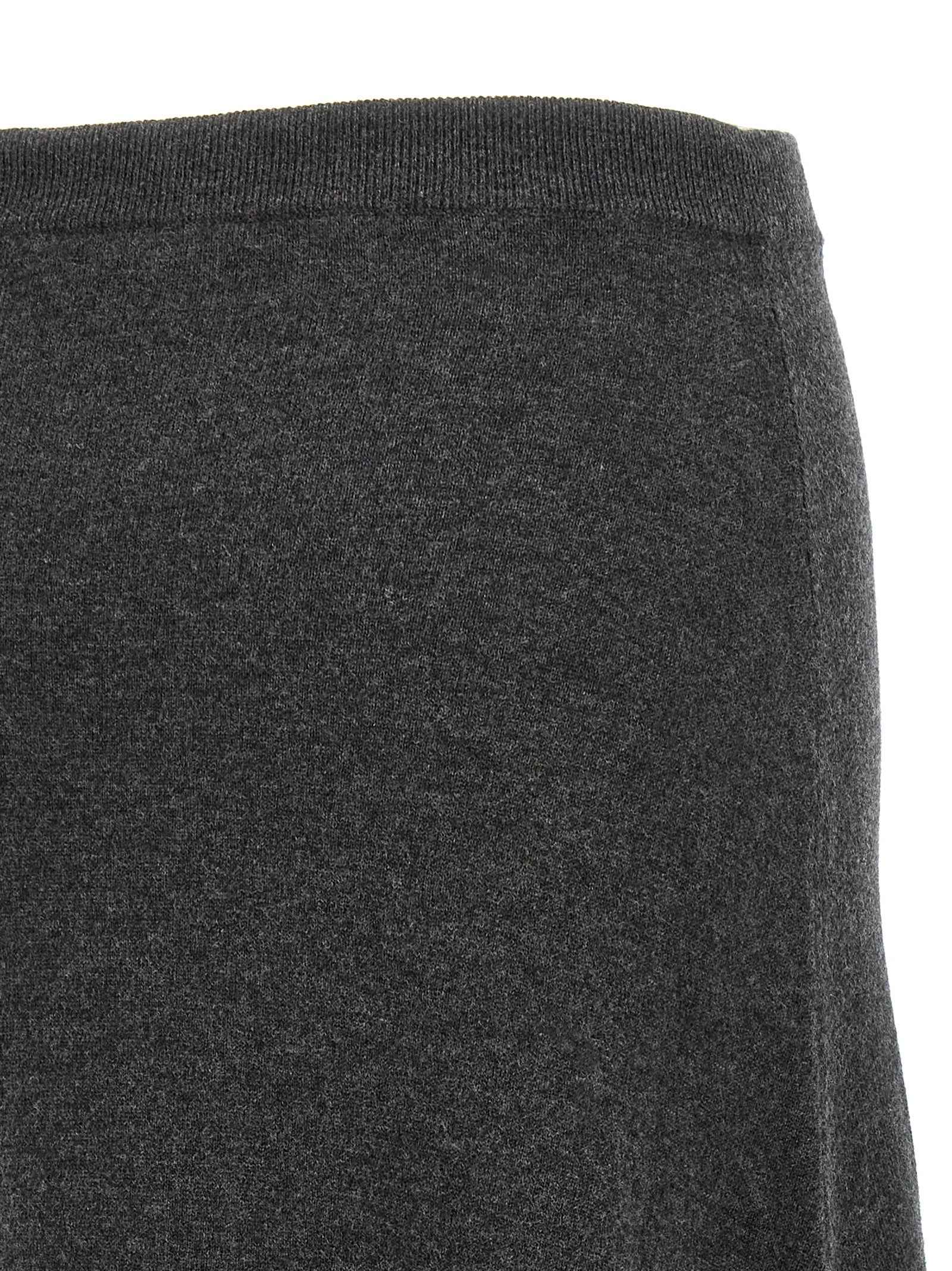 Balenciaga Gray Wool Mini Skirt