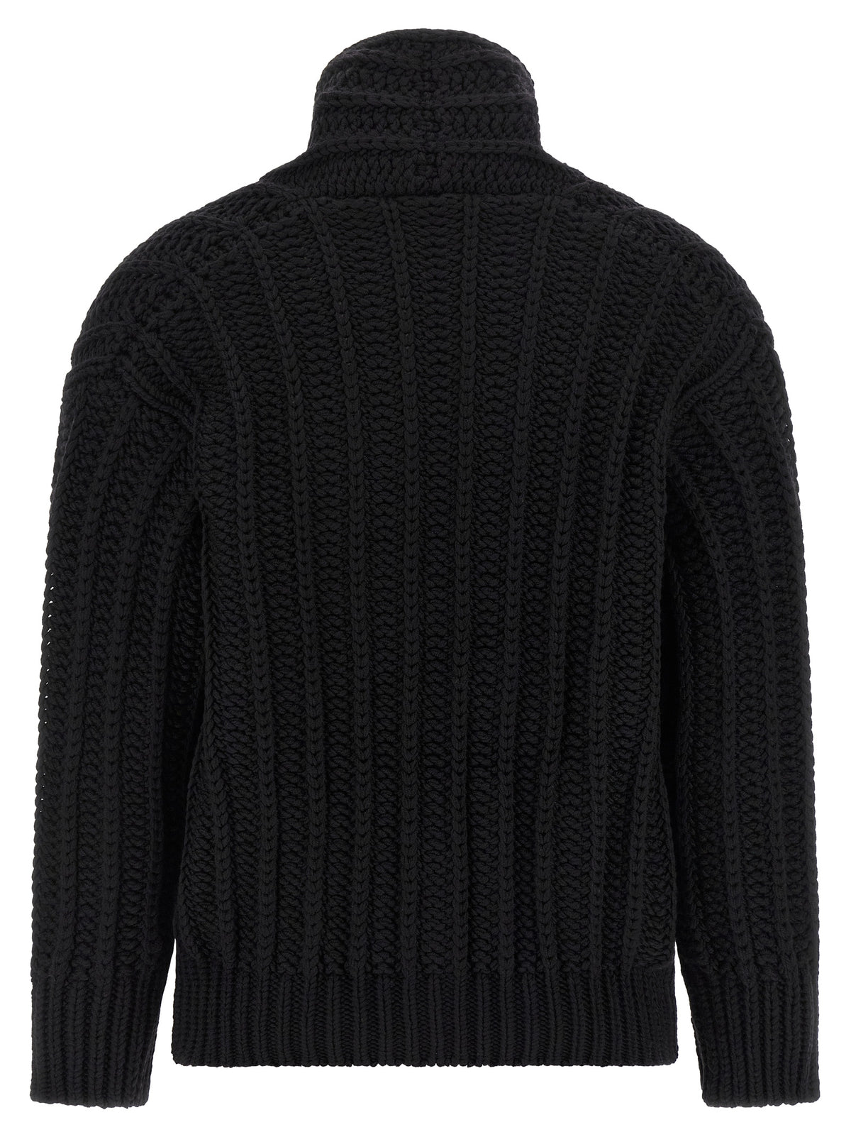 Dolce & Gabbana Black Virgin Wool Cardigan