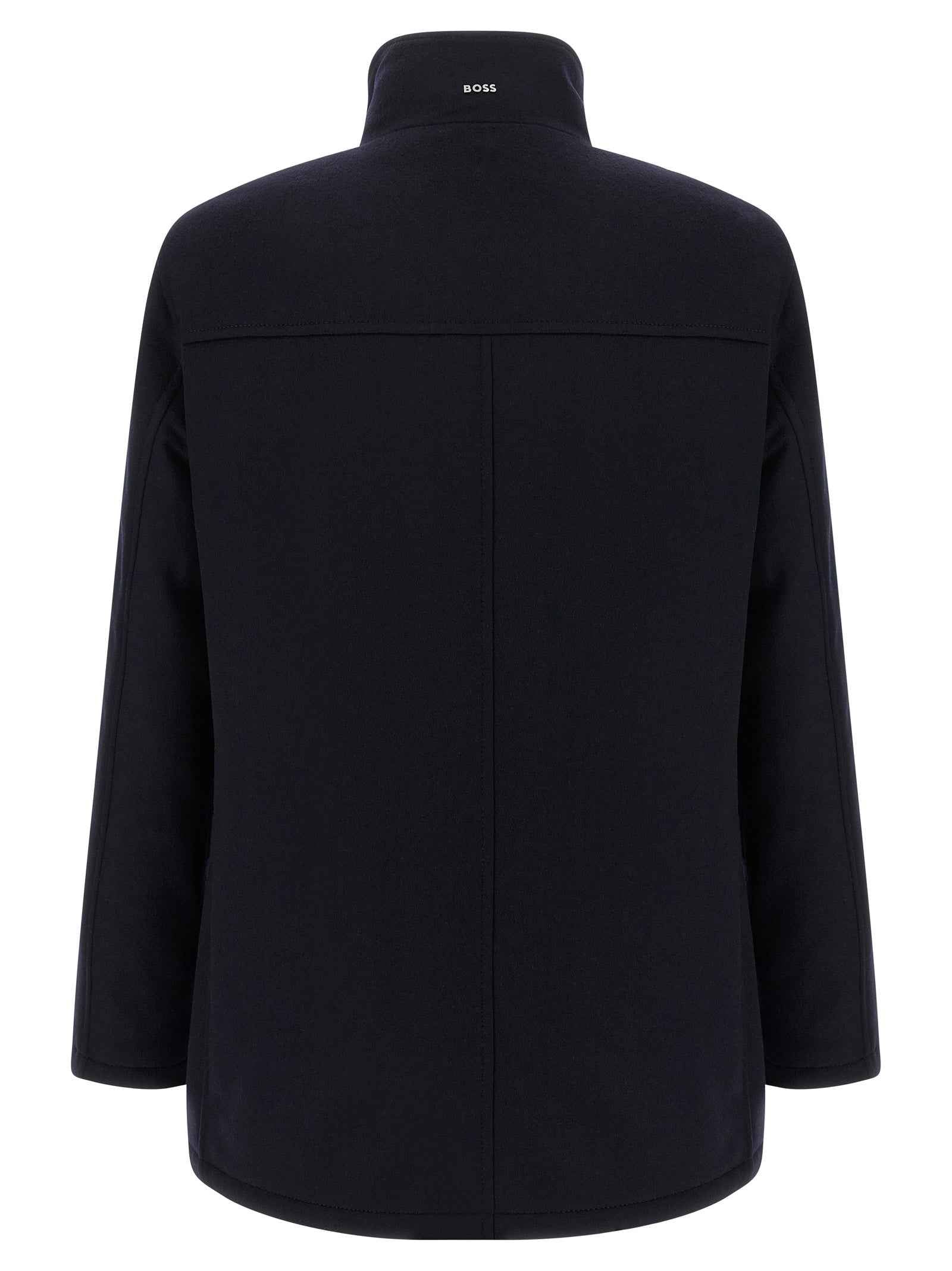 Hugo Boss Blue Wool Coat
