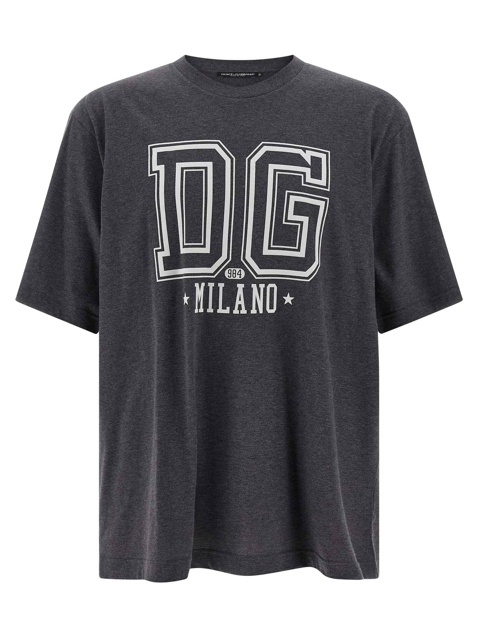 Dolce & Gabbana Gray Cotton T-Shirt