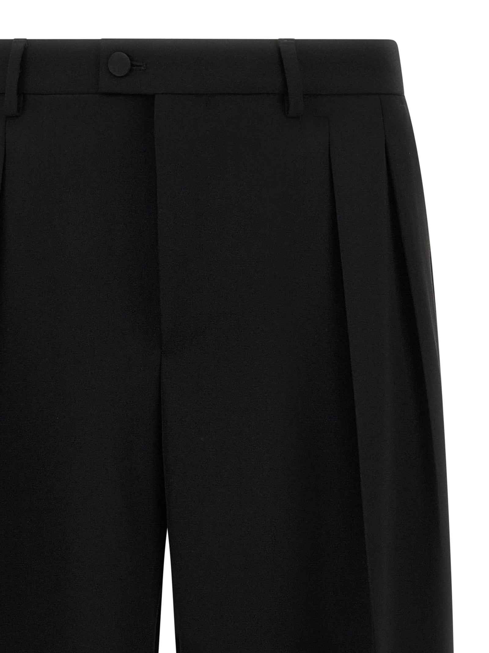 Dolce & Gabbana Black Virgin Wool Dress Pants