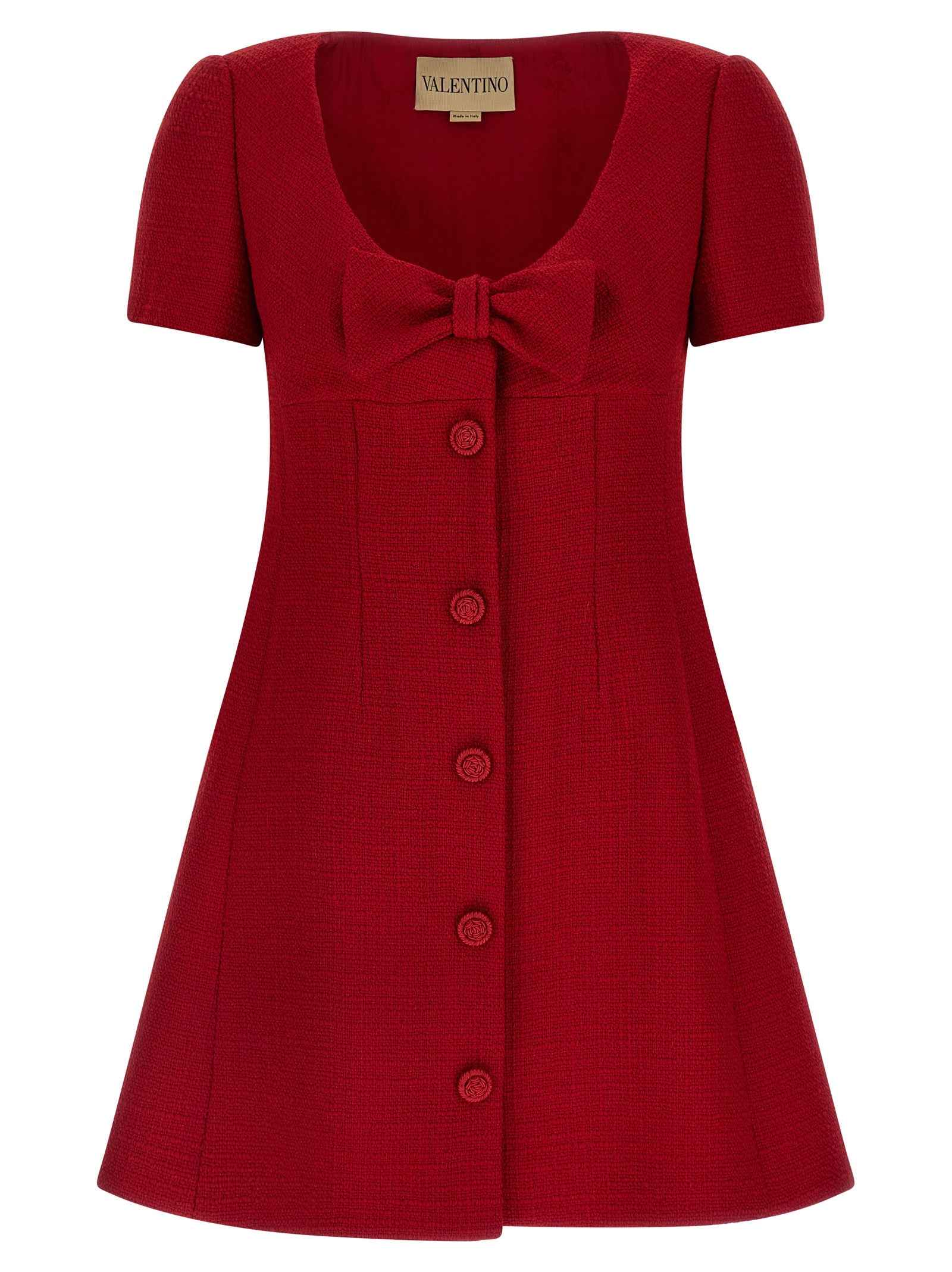 Valentino Garavani Multicolor Virgin Wool Short Dress