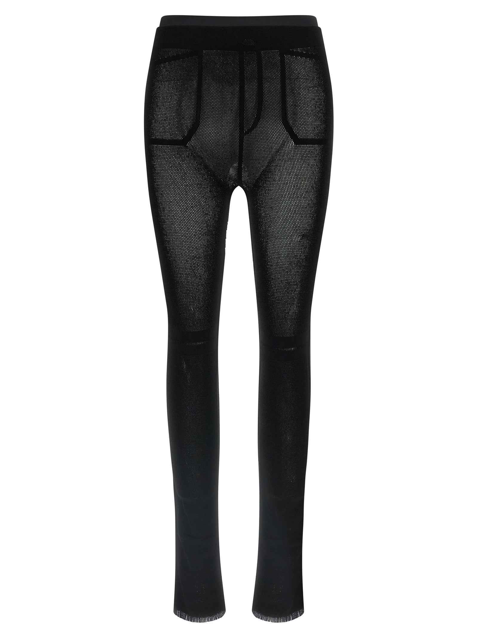 Issey Miyake Black Nylon Leggings