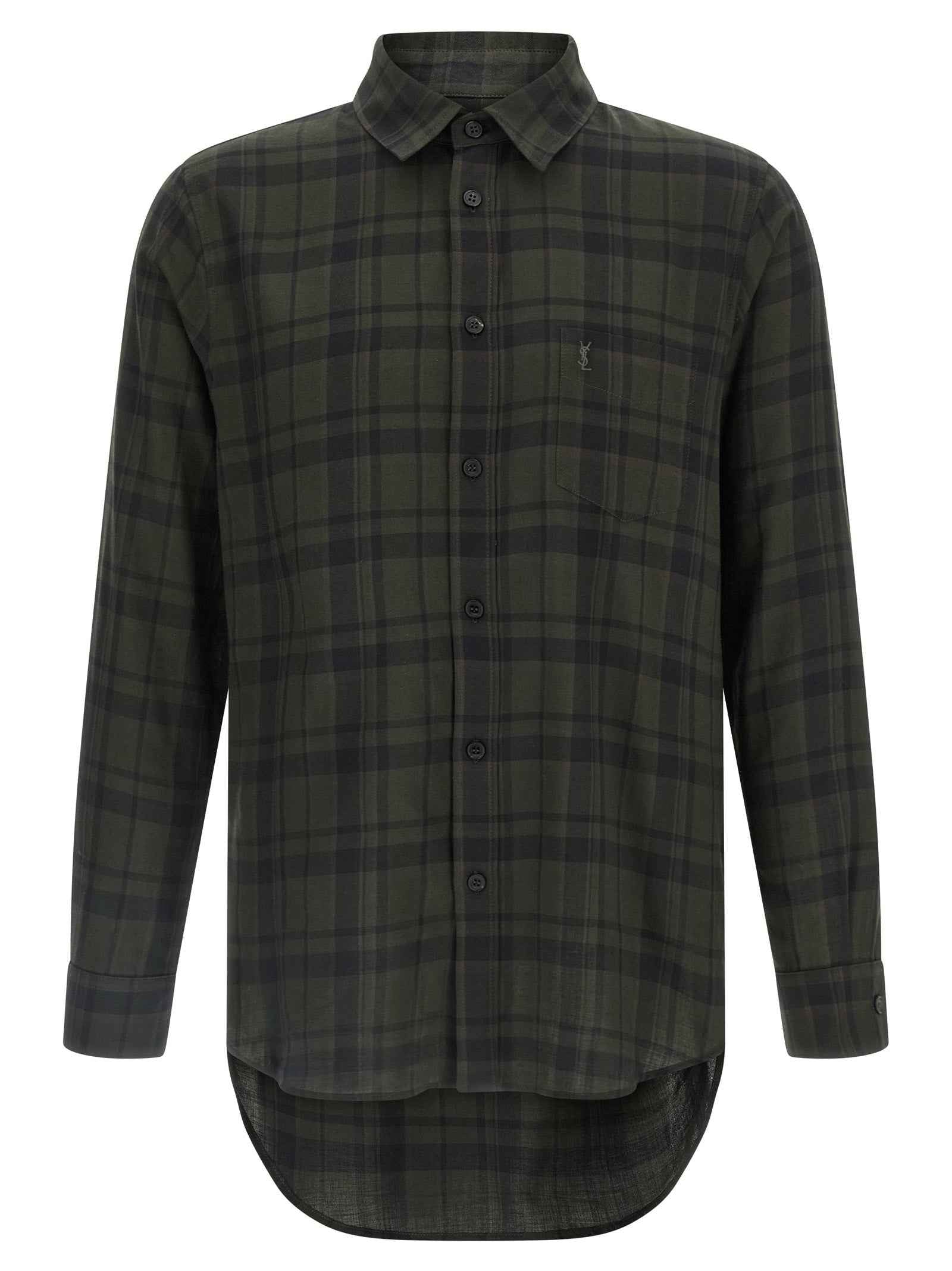 Saint Laurent Bicolor Cotton Blouse