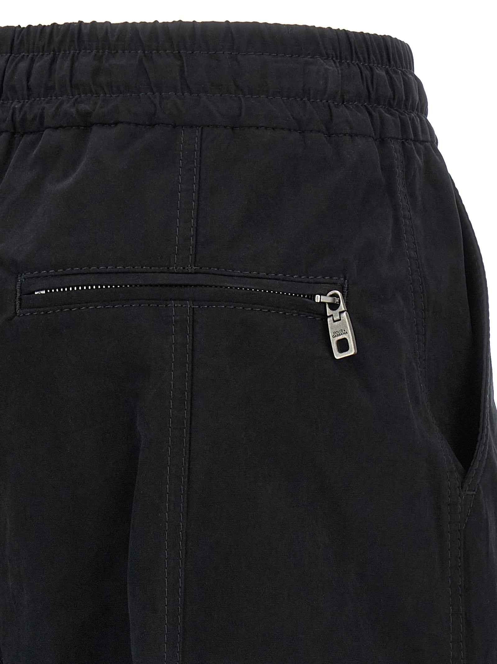 Dolce & Gabbana Black Cotton Cargo Pants