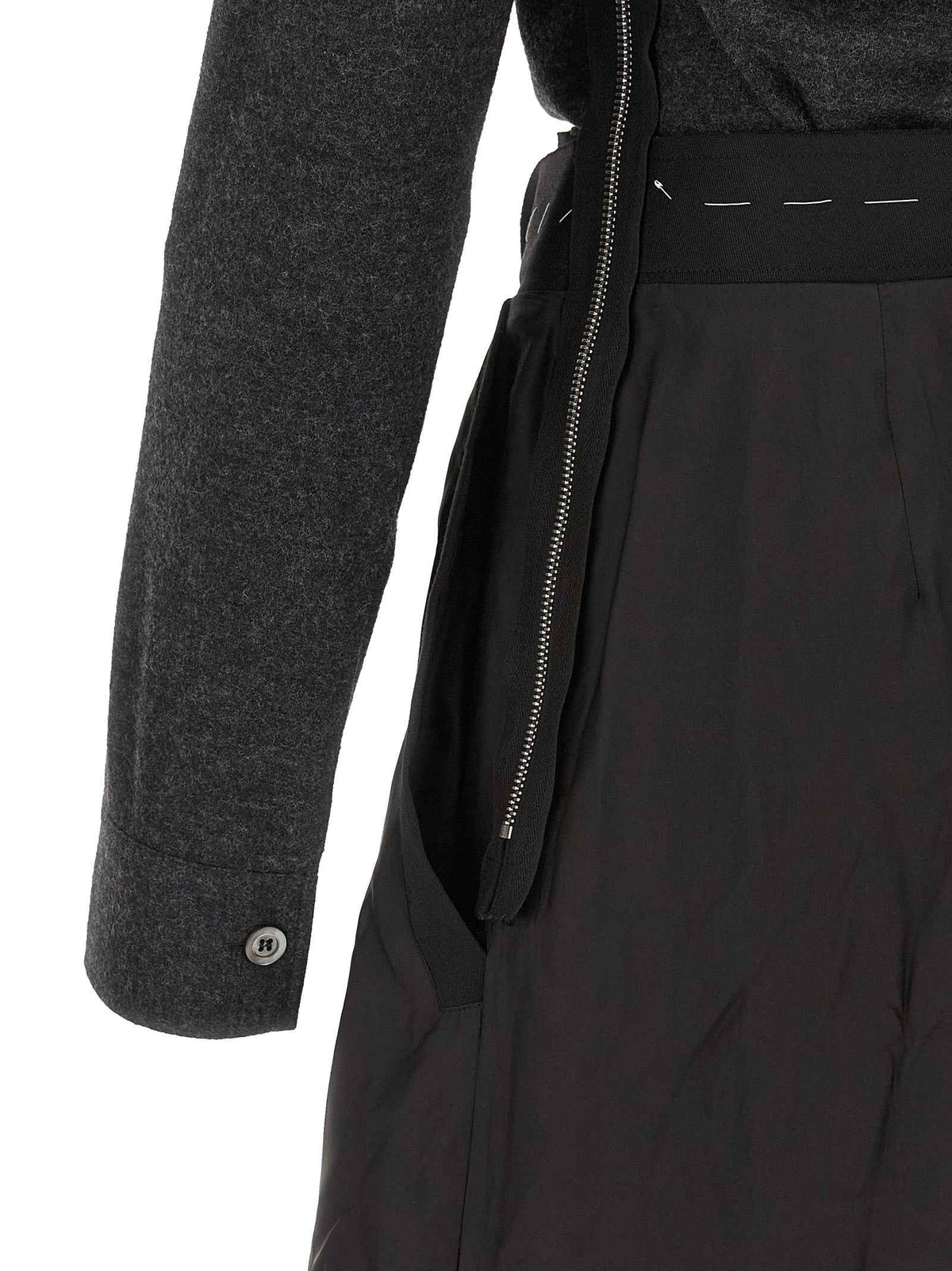 Maison Margiela Gray Virgin Wool Midi Dress