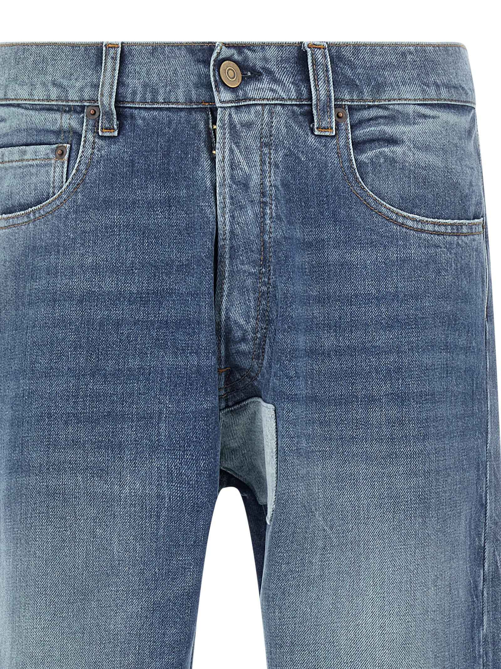 Maison Margiela Blue Cotton Straight-Leg Jeans