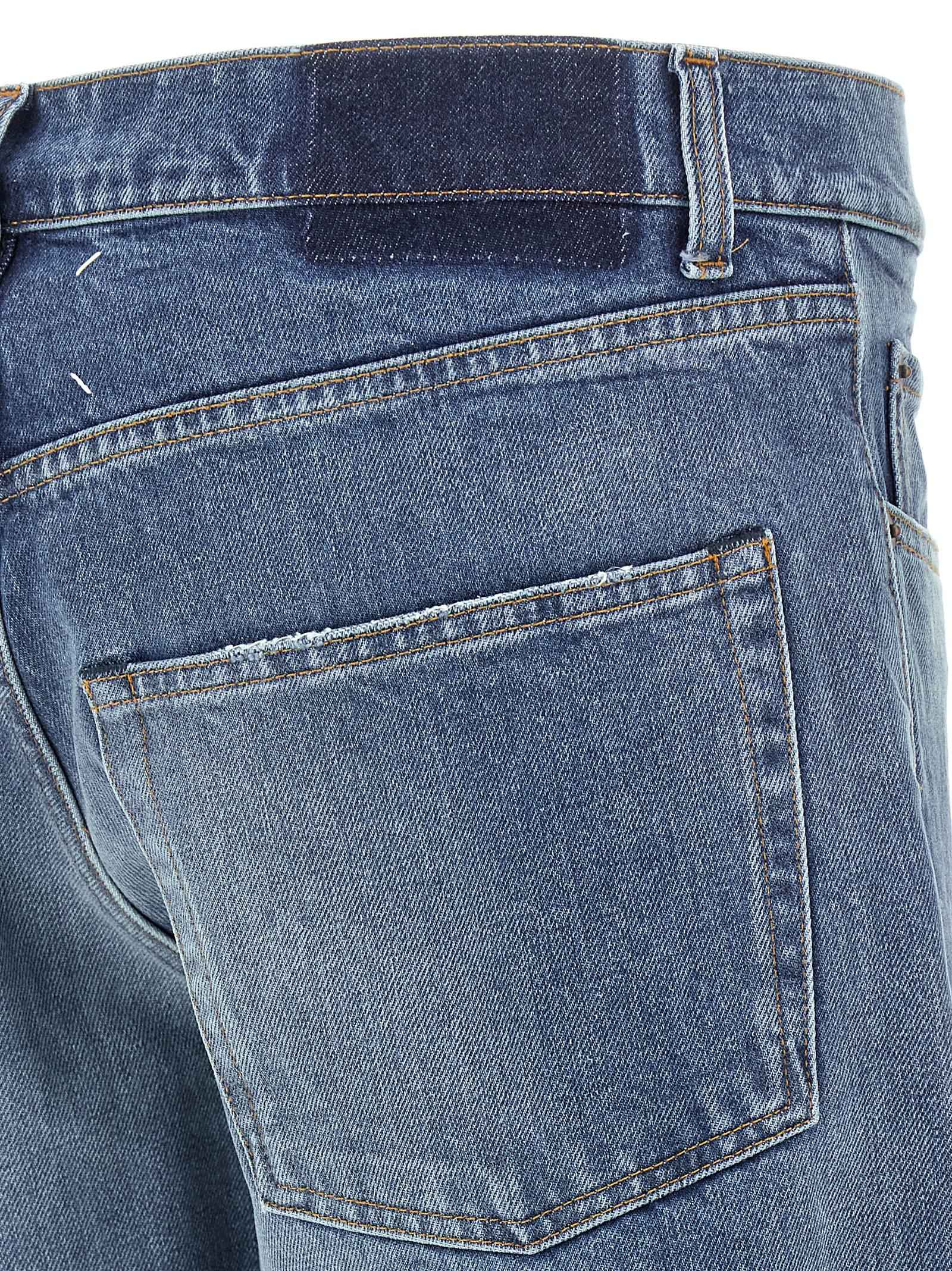 Maison Margiela Blue Cotton Straight-Leg Jeans