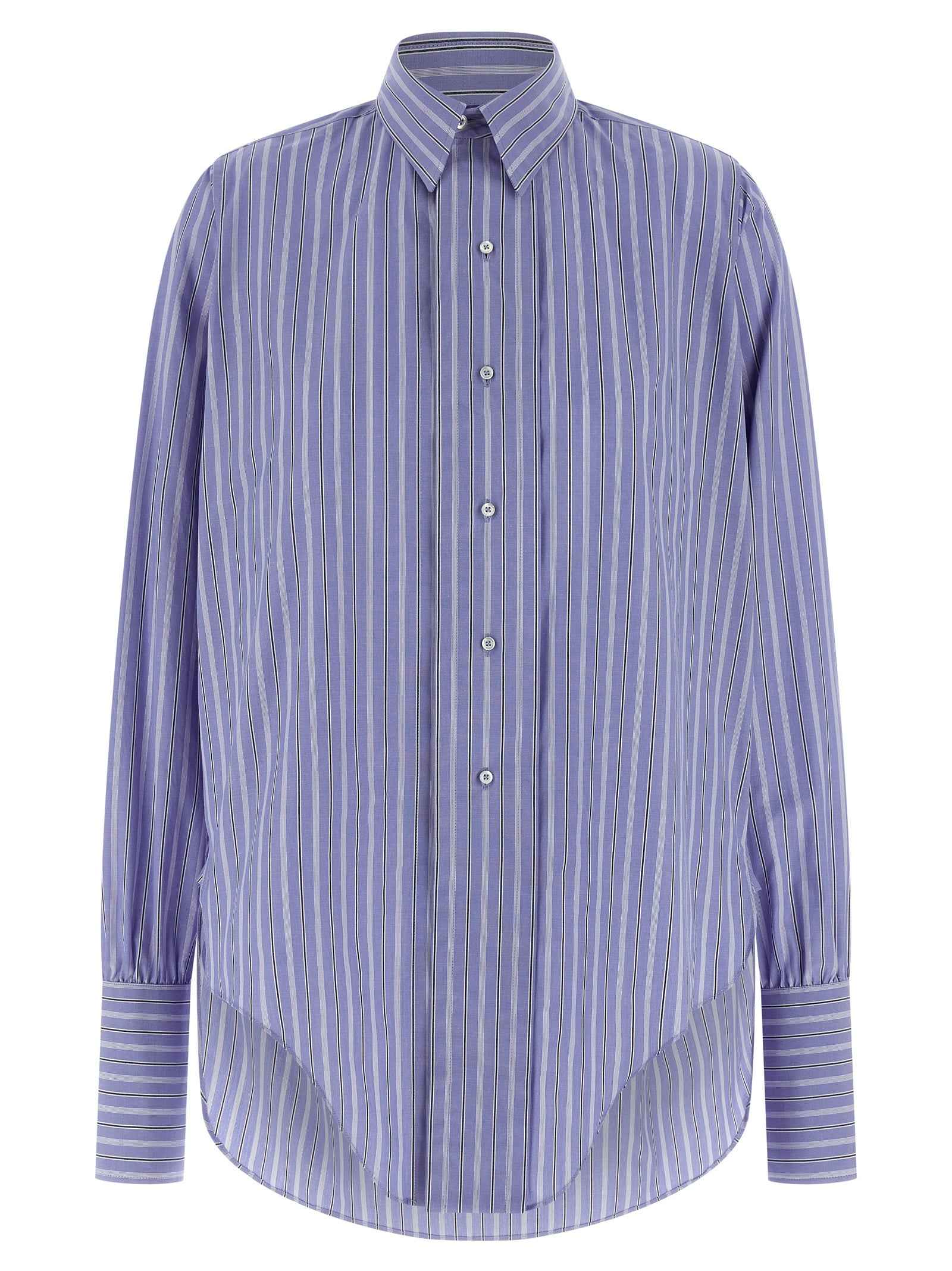 Maison Margiela Blue Cotton Blouse