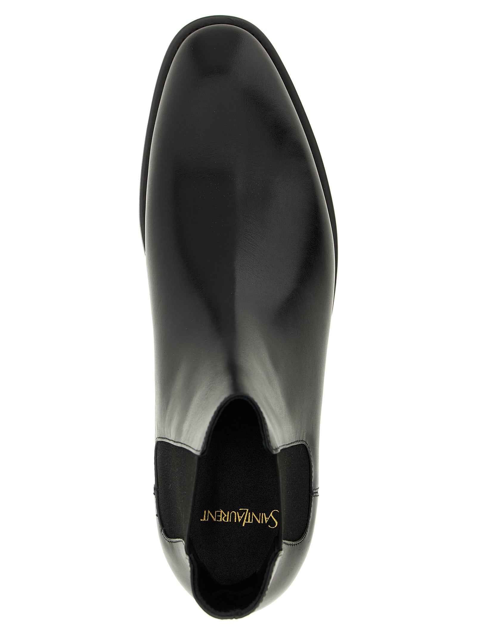 Saint Laurent Black Calfskin Chelsea Boots