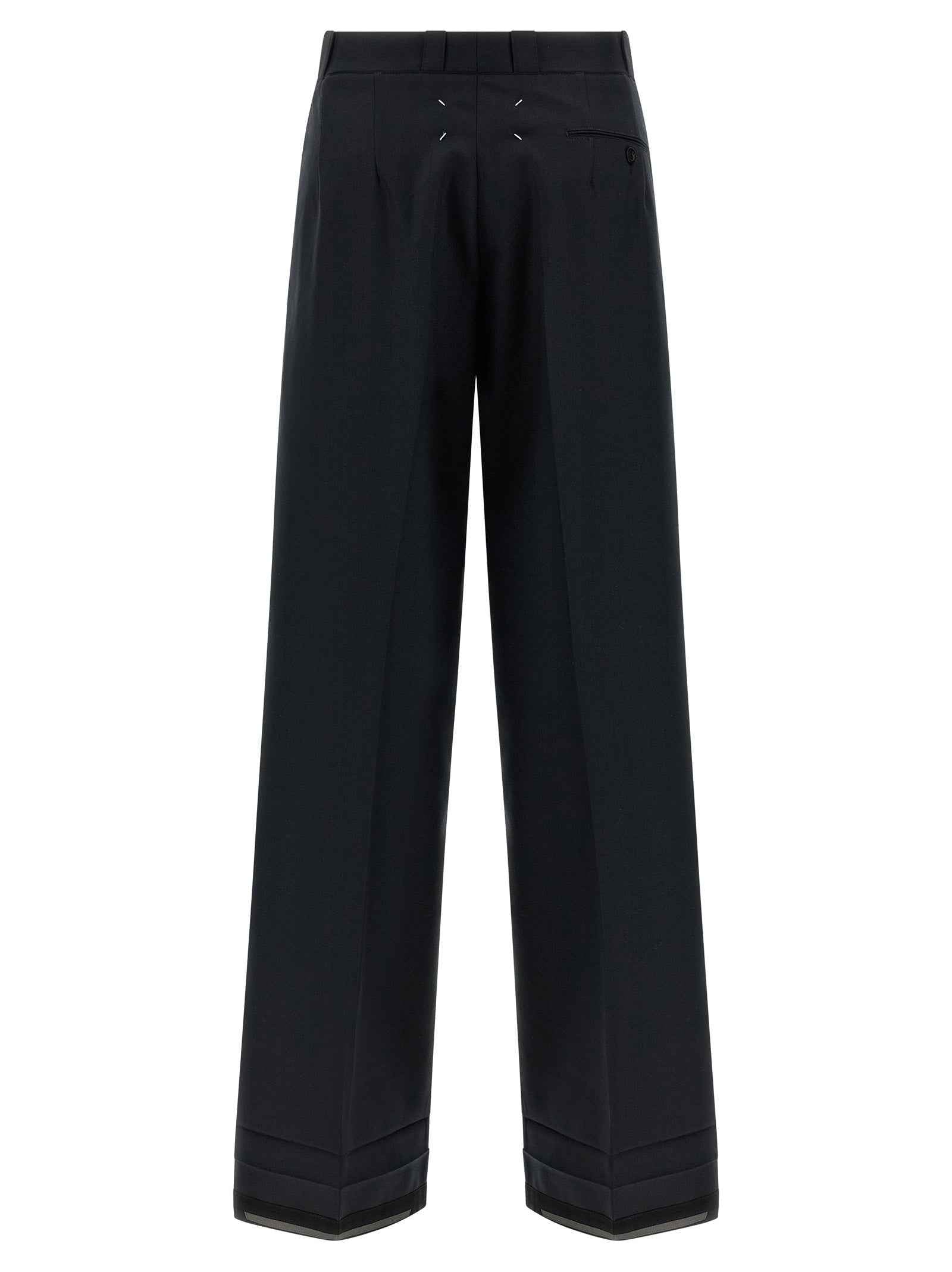 Maison Margiela Black Wool Dress Pants