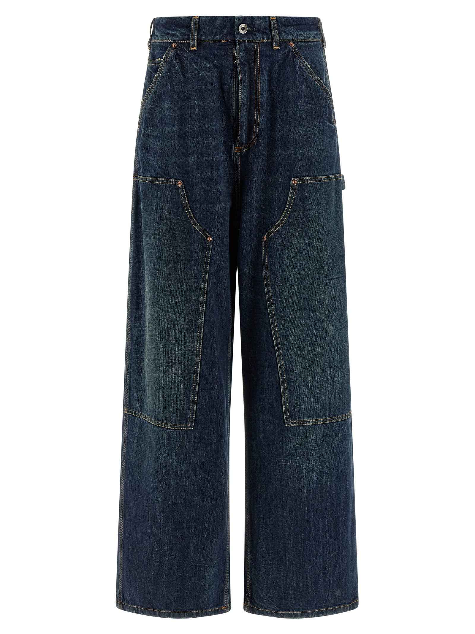Maison Margiela Blue Cotton Relaxed Fit Jeans