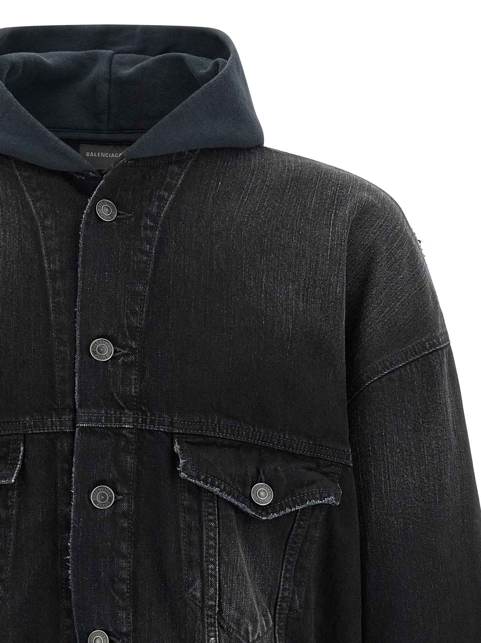 Balenciaga Black Cotton Denim Jacket