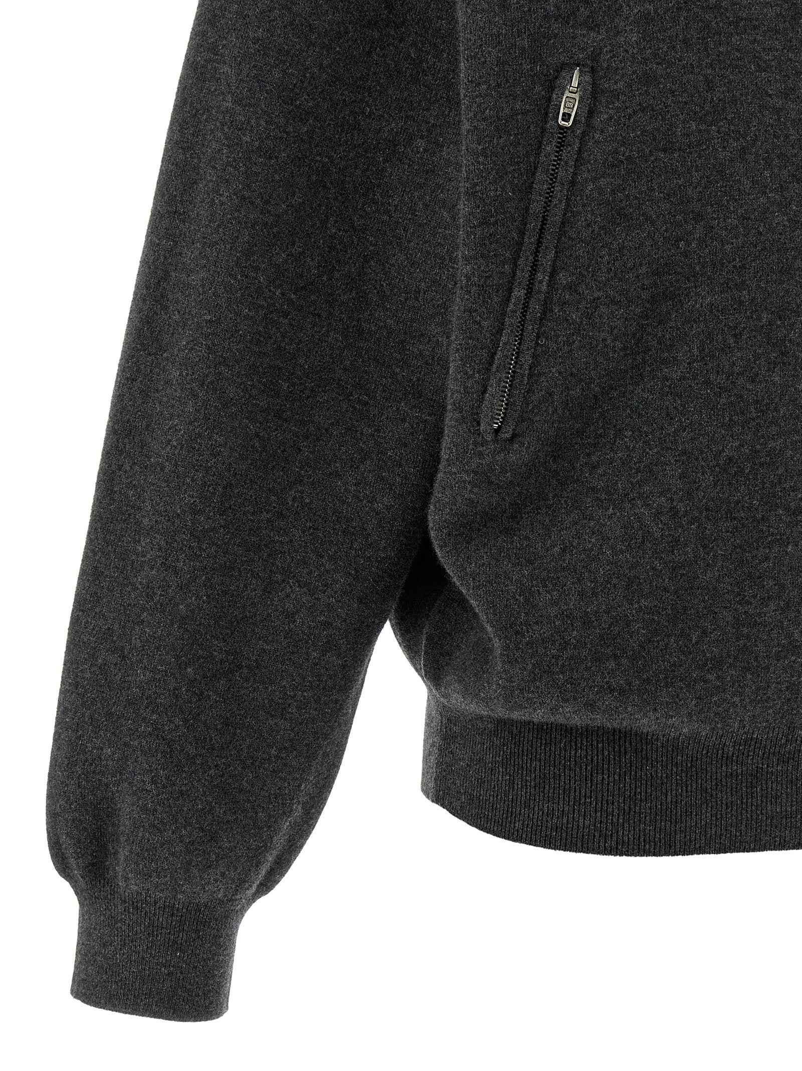 Balenciaga Gray Wool Cardigan