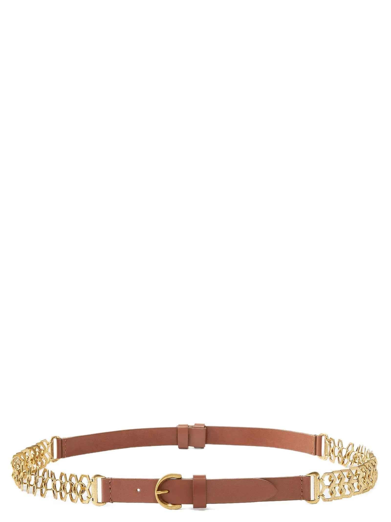 PINKO Brown Calfskin Regular Belt