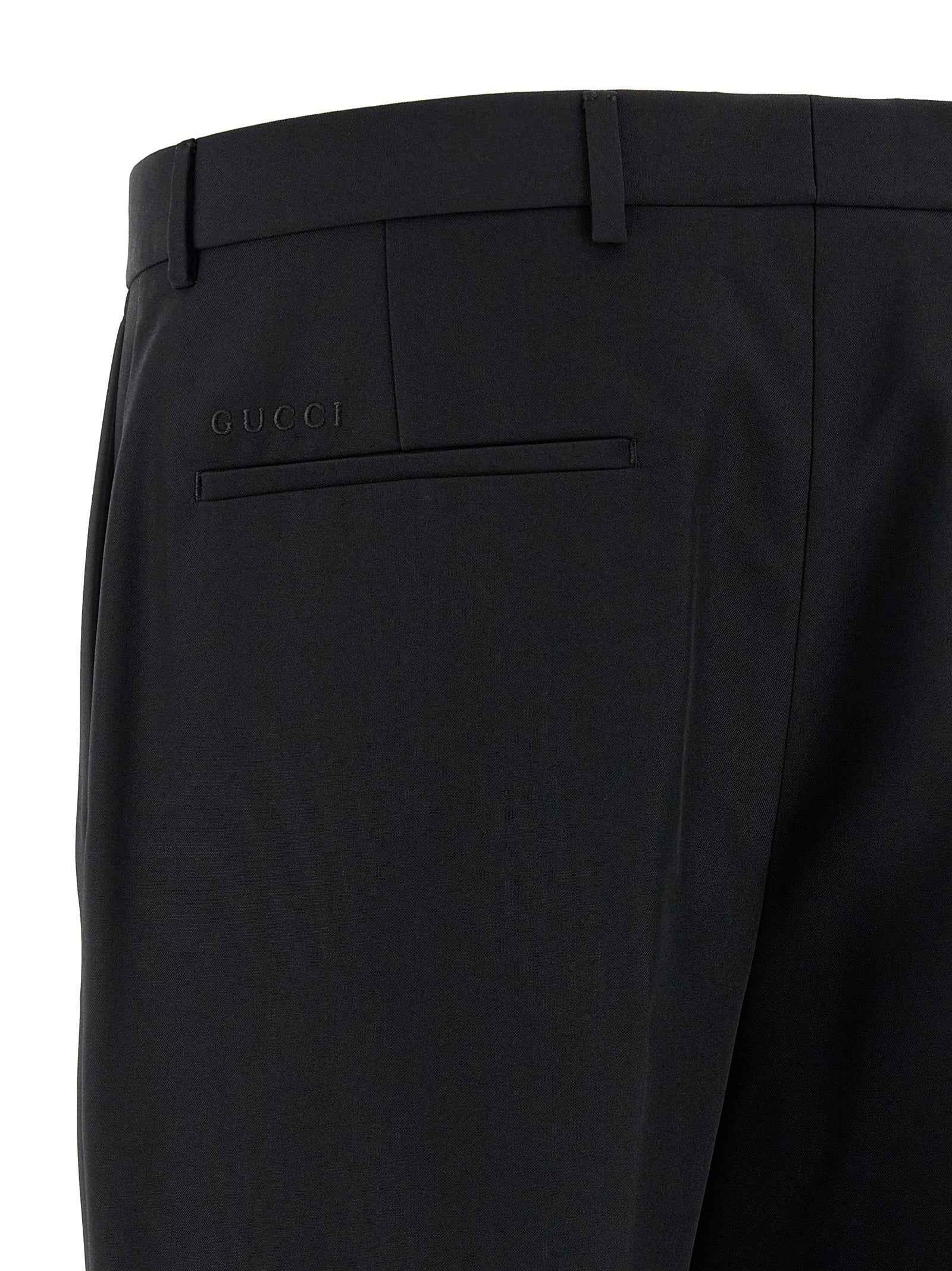 Gucci Black Polyester Dress Pants