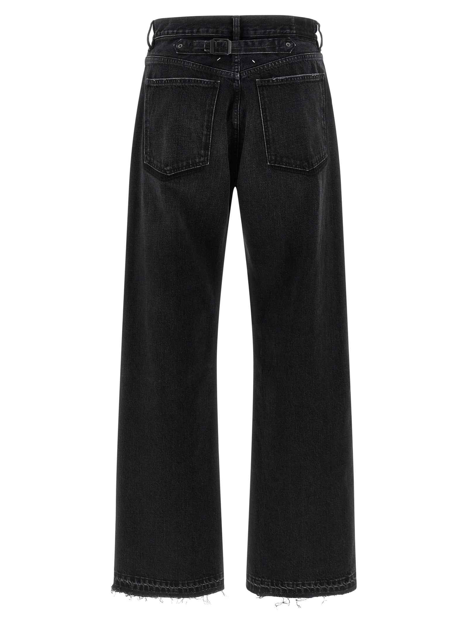 Maison Margiela Black Cotton Straight-Leg Jeans