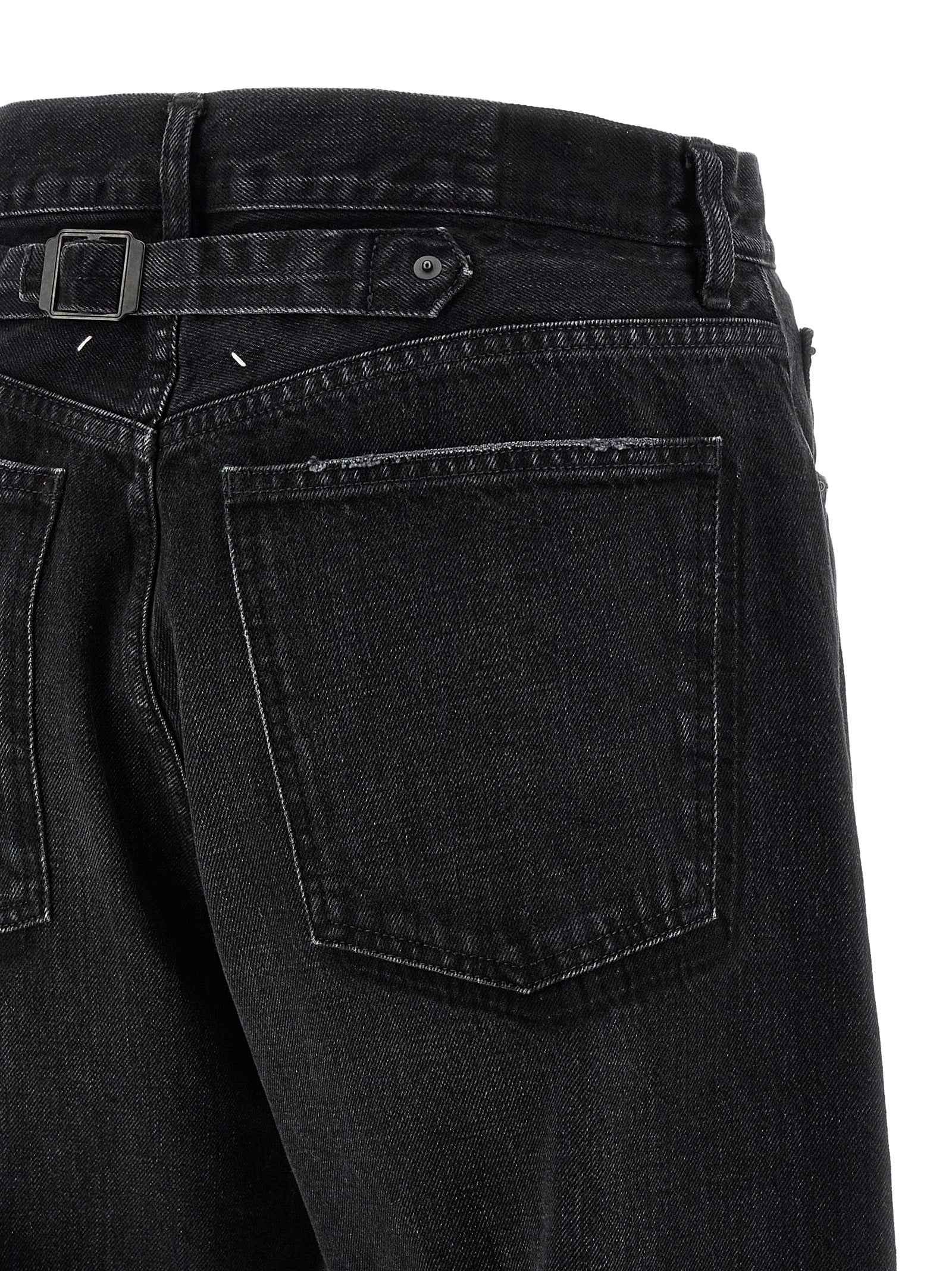 Maison Margiela Black Cotton Straight-Leg Jeans