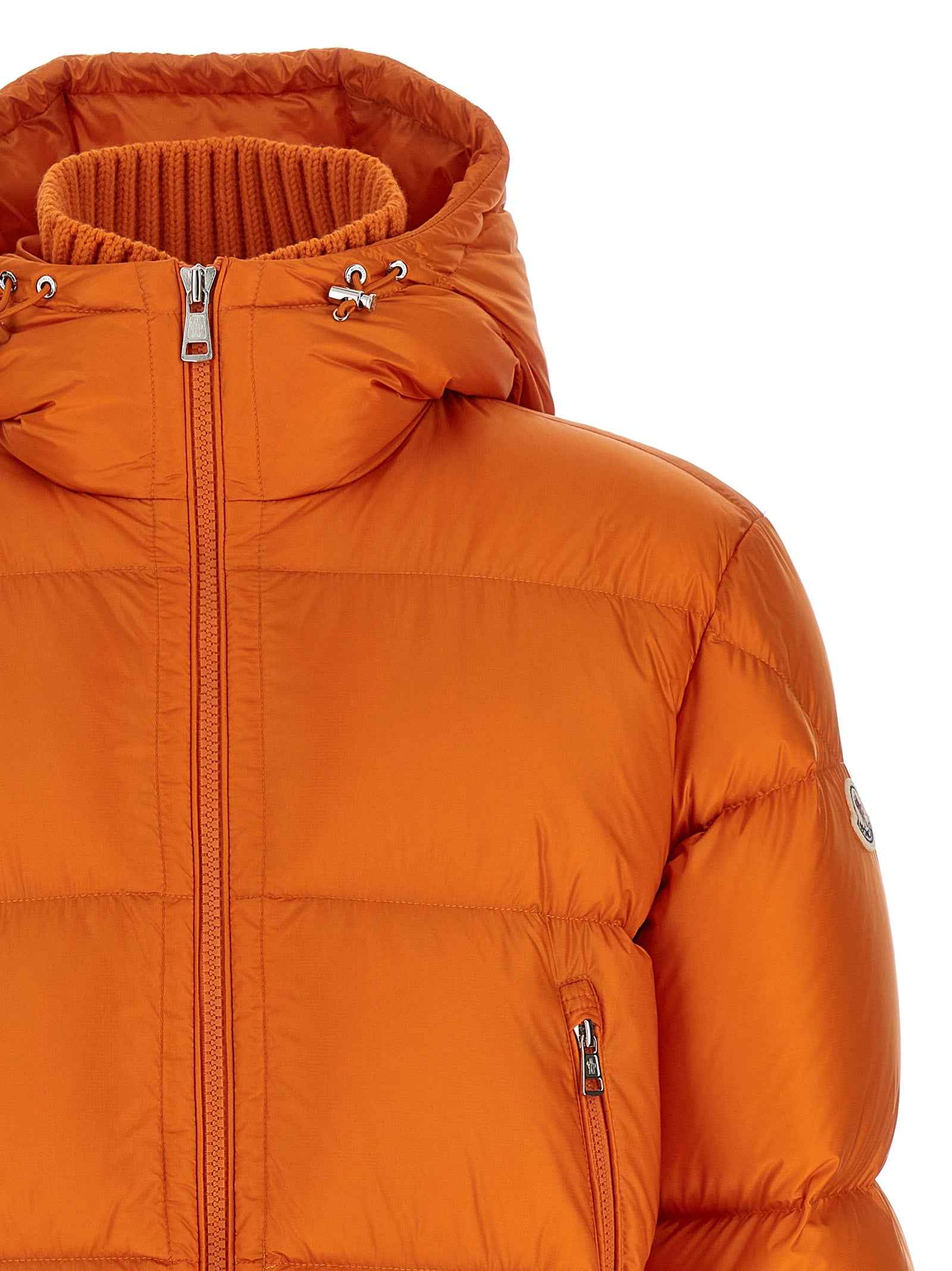 Moncler Orange Polyamide Full-Length Jacket