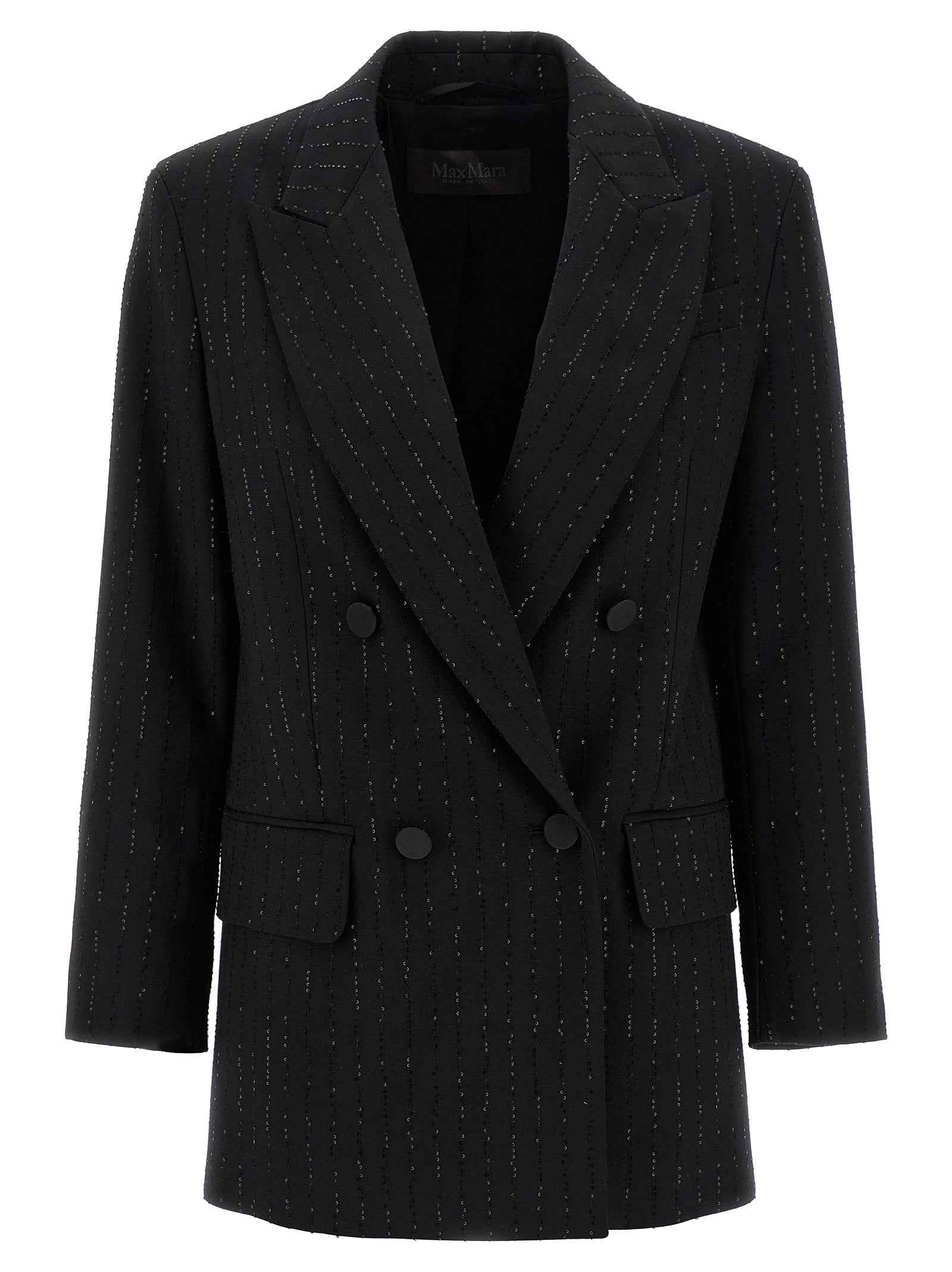 Max Mara Black Virgin Wool Blazer