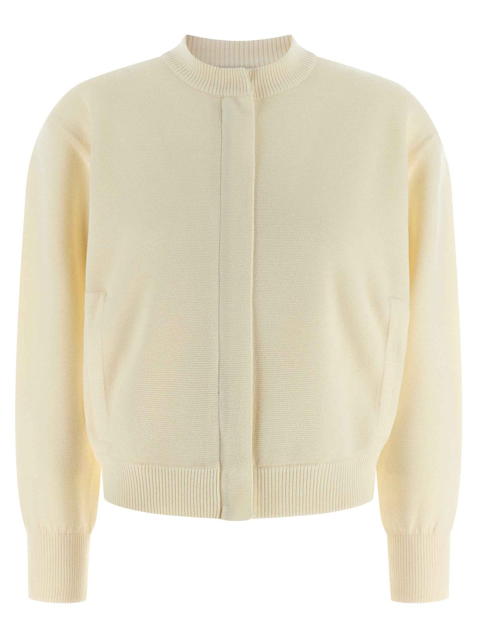 Max Mara White Virgin Wool Cardigan