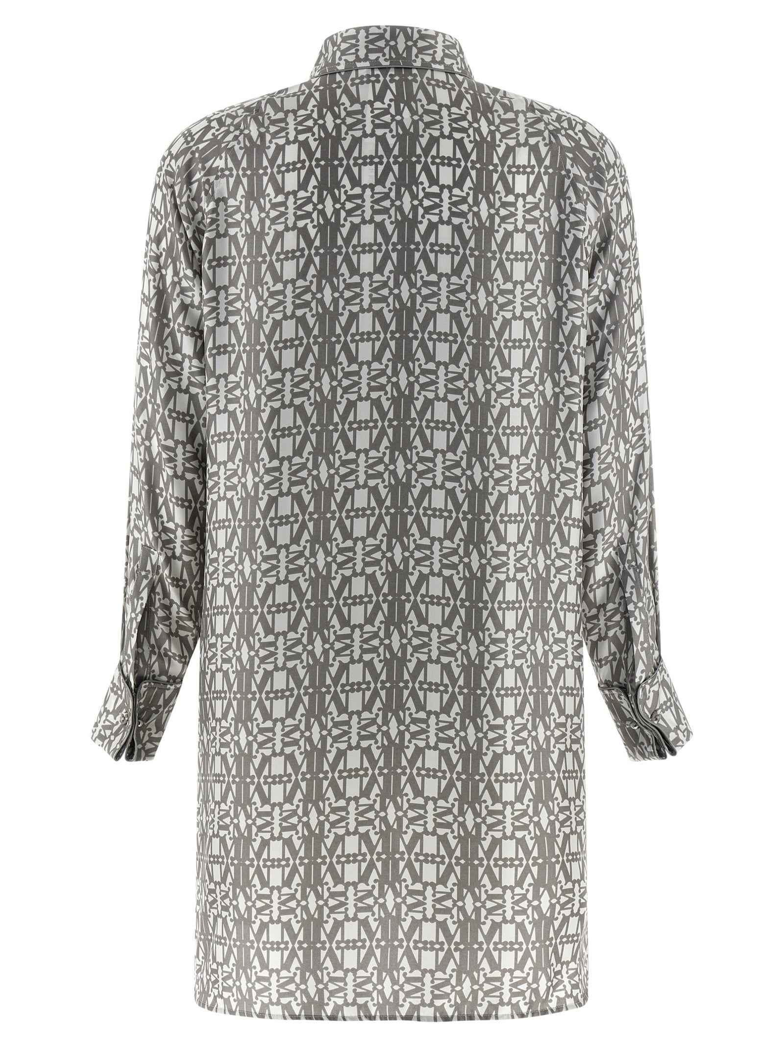 Max Mara Gray Silk Short Dress