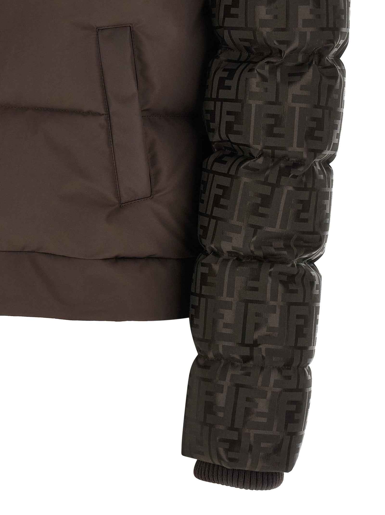 Fendi Brown Cotton Full-Length Jacket