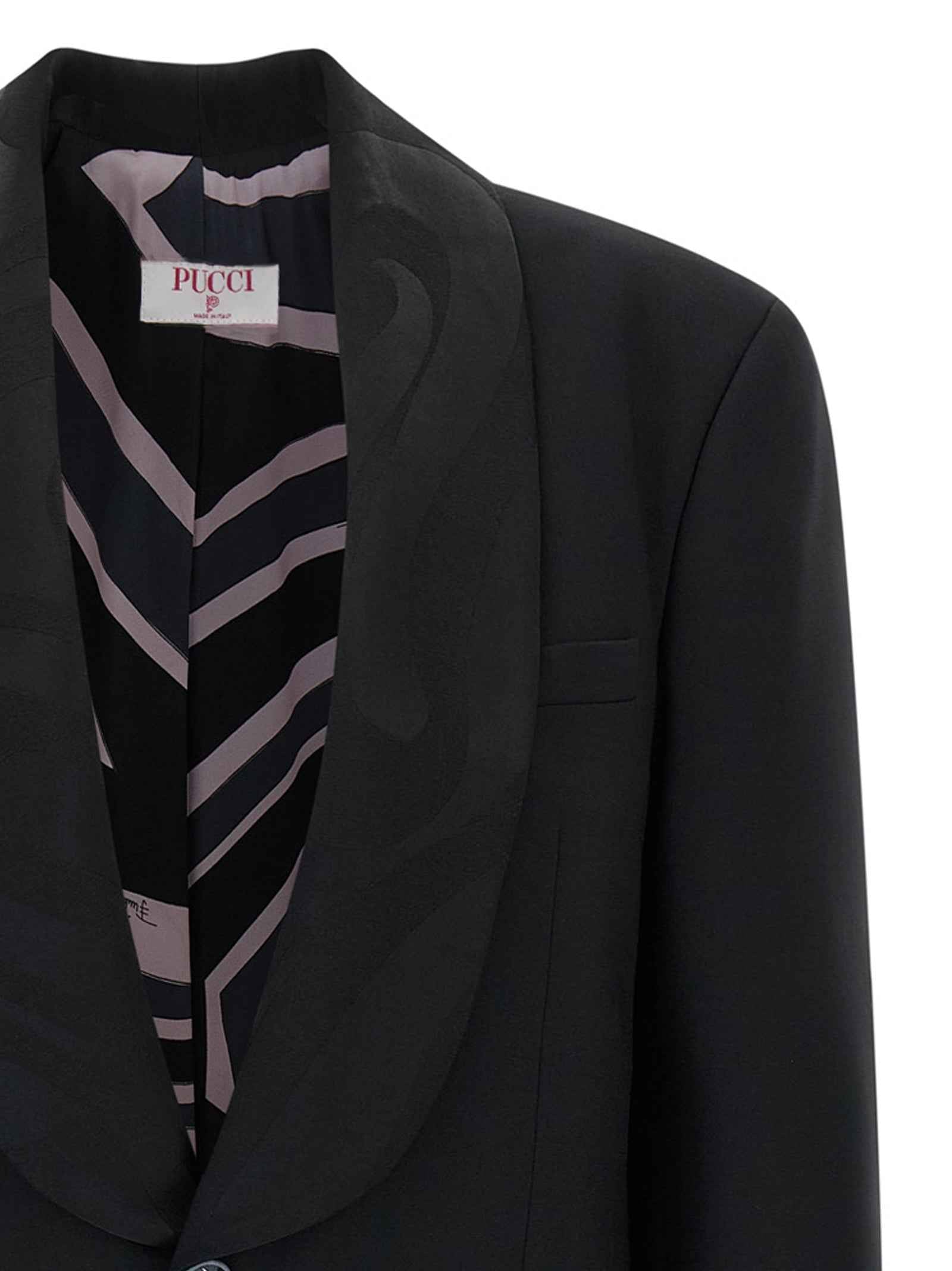 Emilio Pucci Black Virgin Wool Blazer