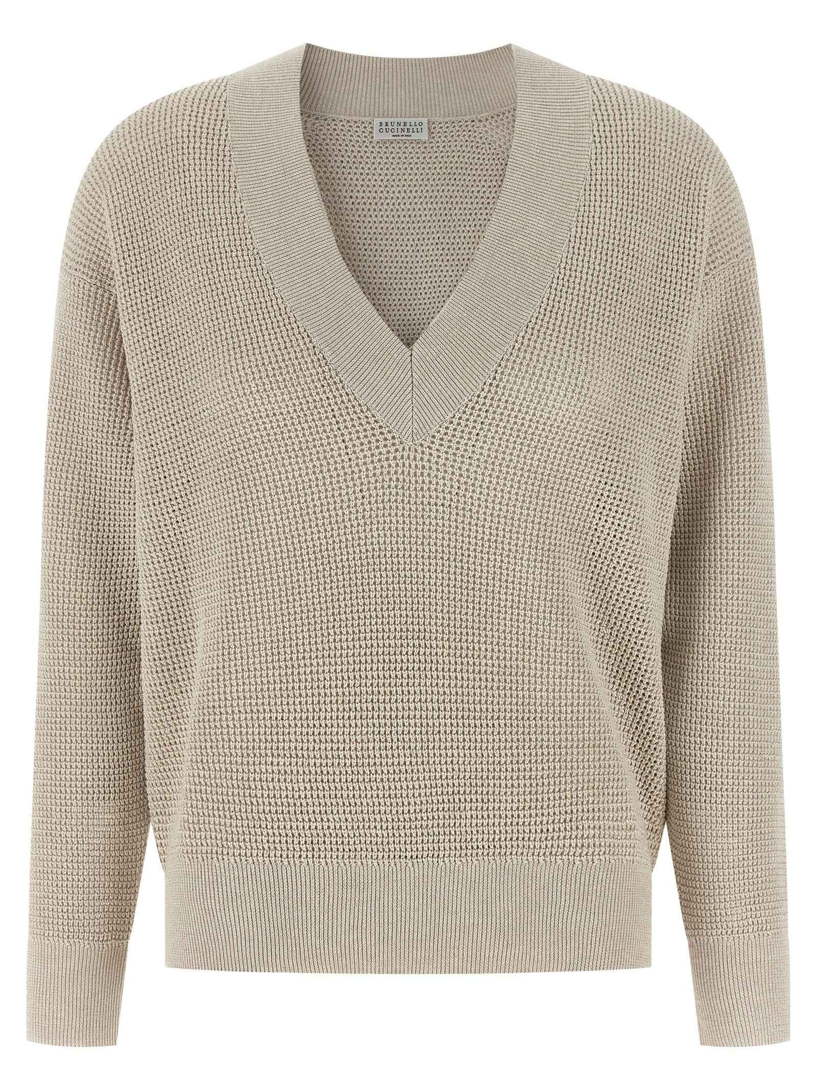 Brunello Cucinelli Beige Cotton Cardigan