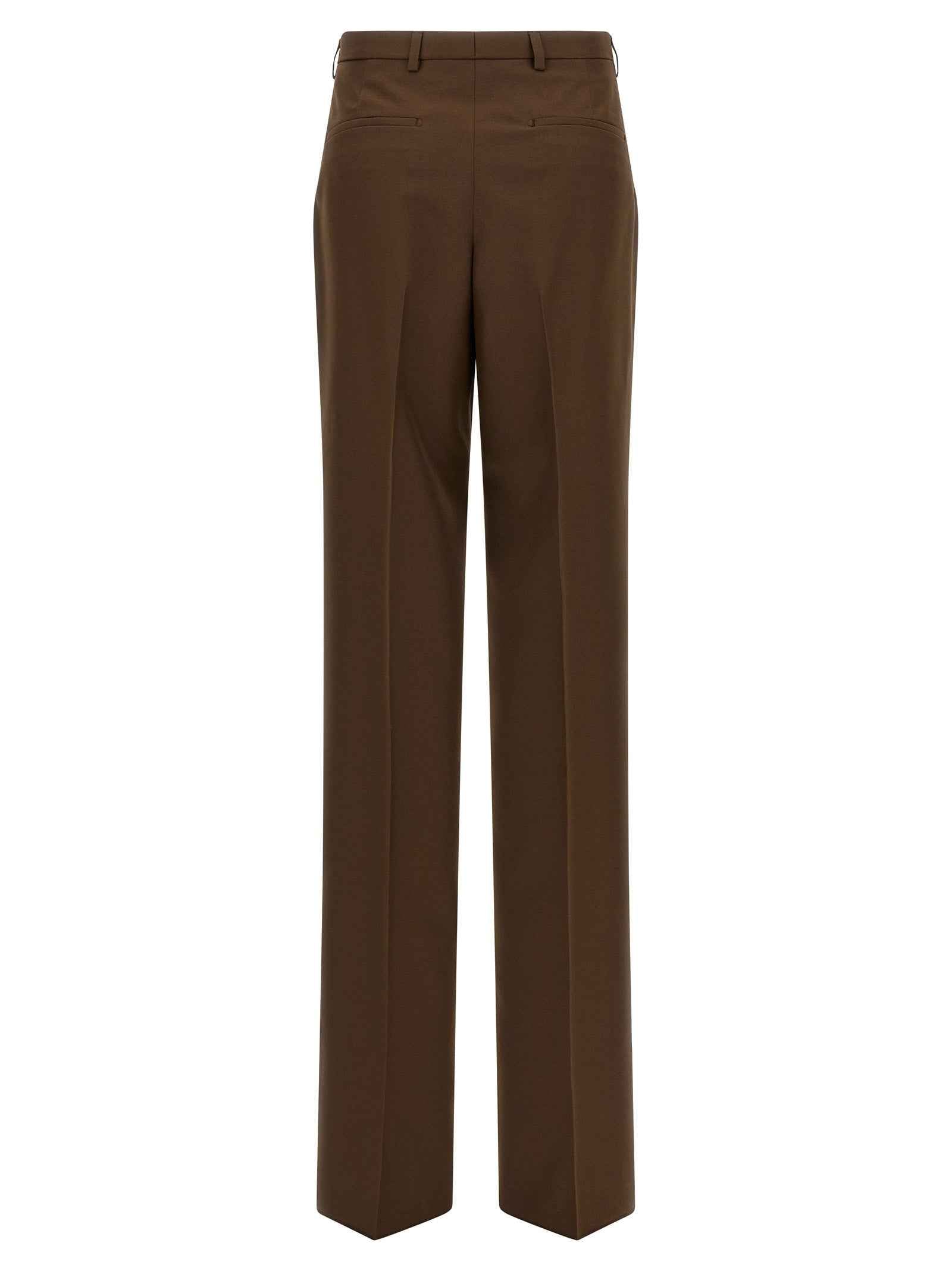 Gucci Brown Polyester Dress Pants