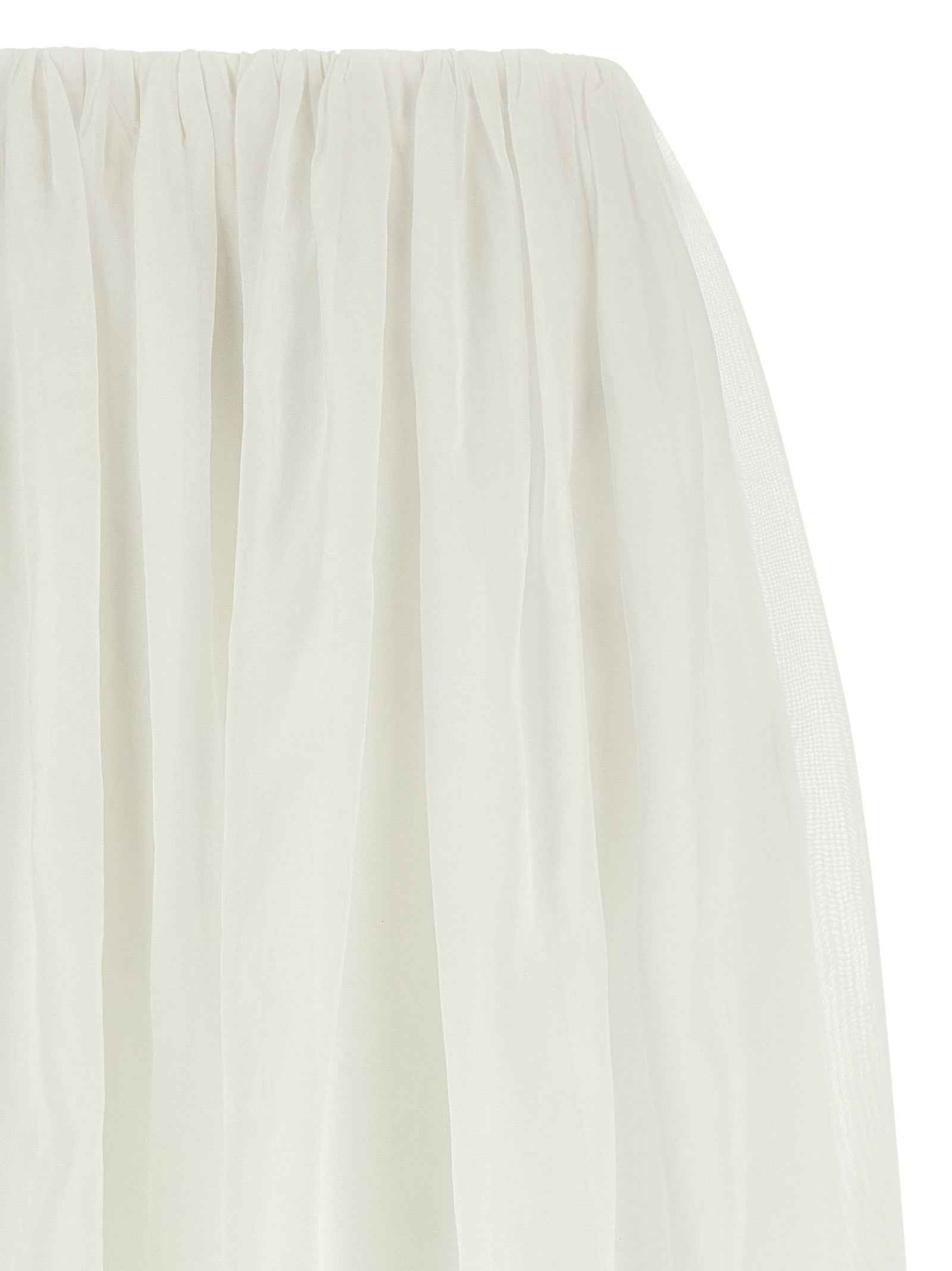 Brunello Cucinelli White Cotton Mini Skirt