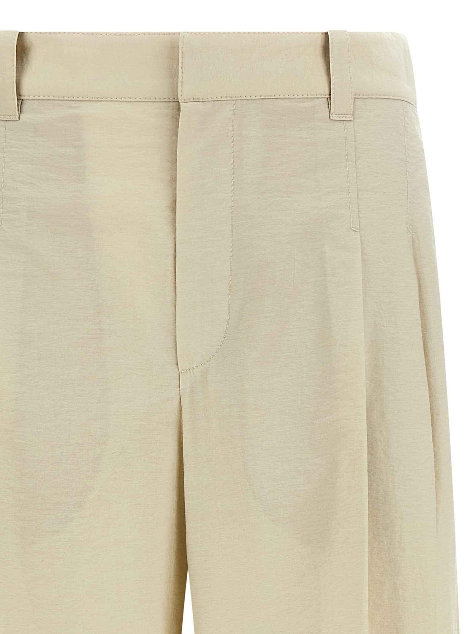 Brunello Cucinelli White Cotton Dress Pants
