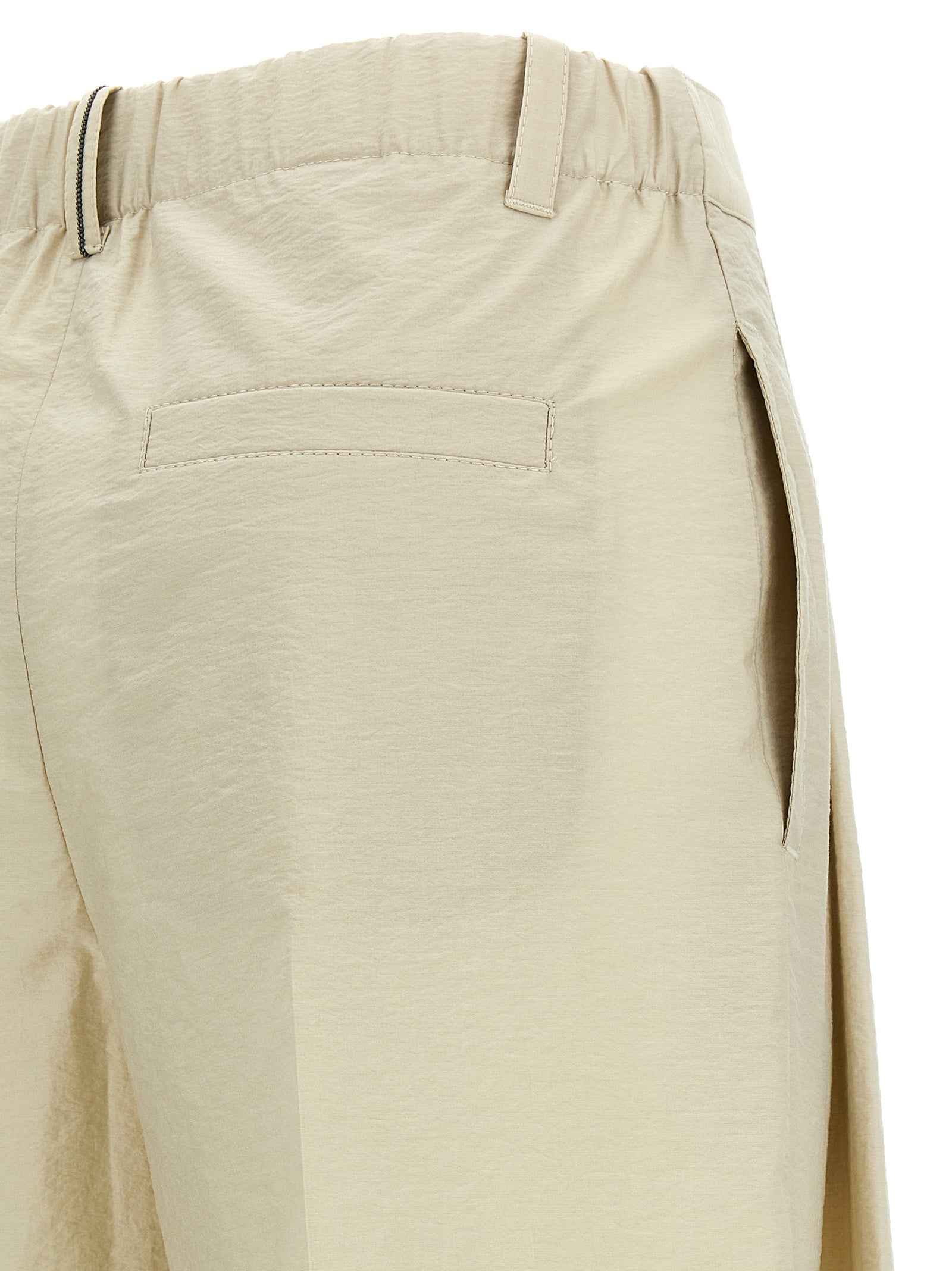 Brunello Cucinelli White Cotton Dress Pants