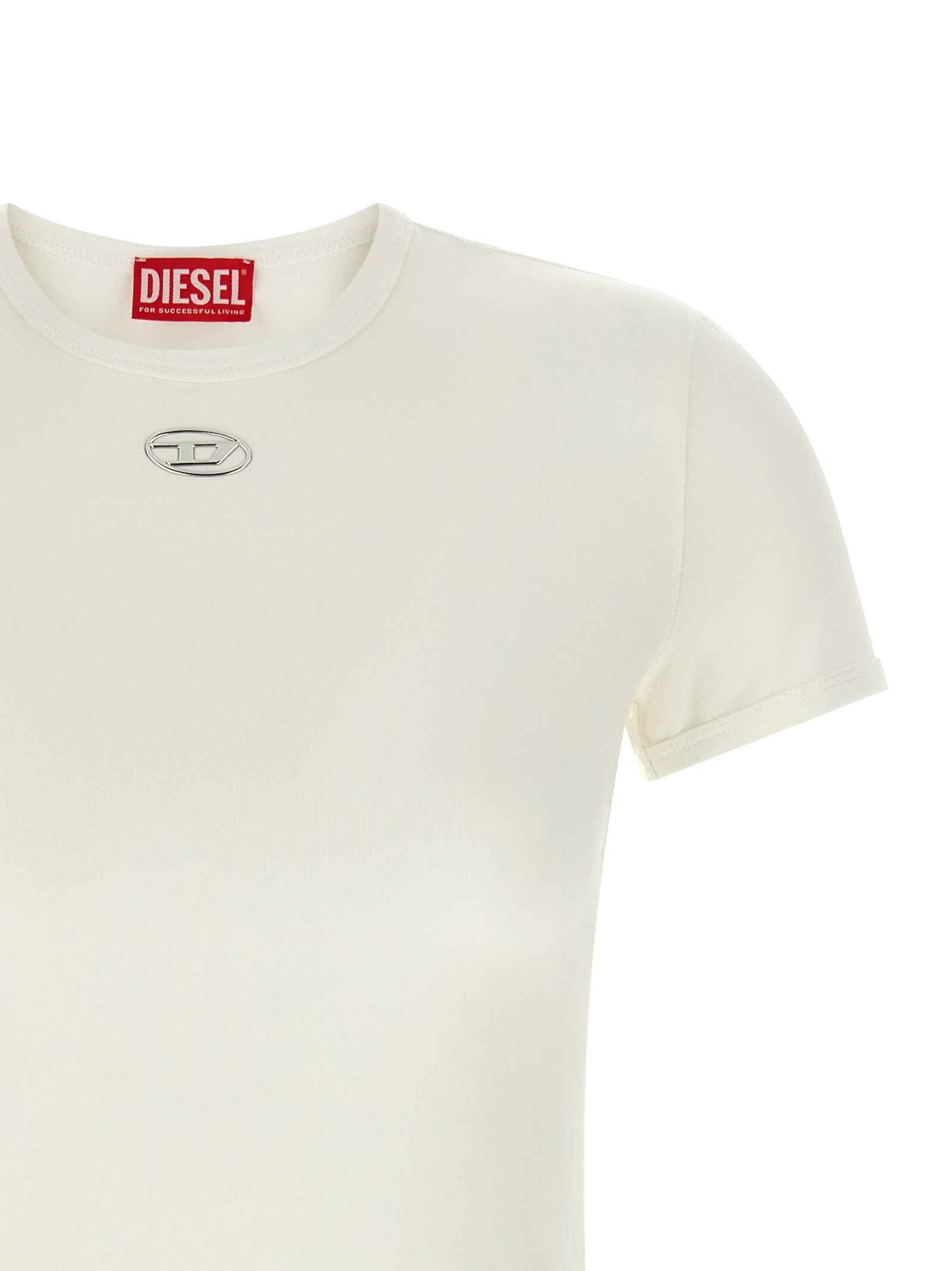 Diesel White Cotton T-Shirt