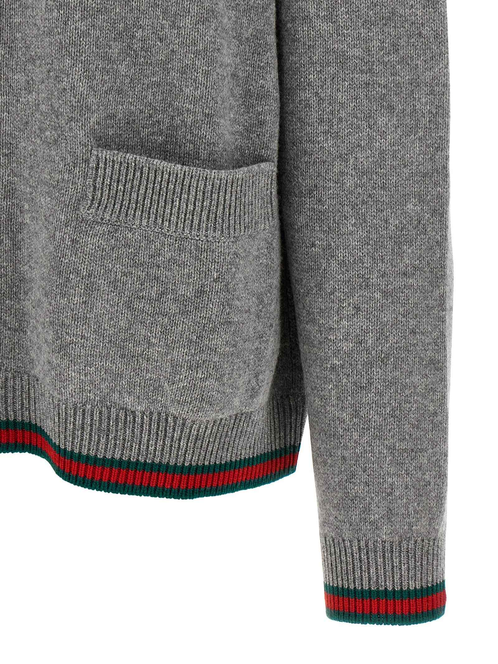 Gucci Gray Wool Cardigan