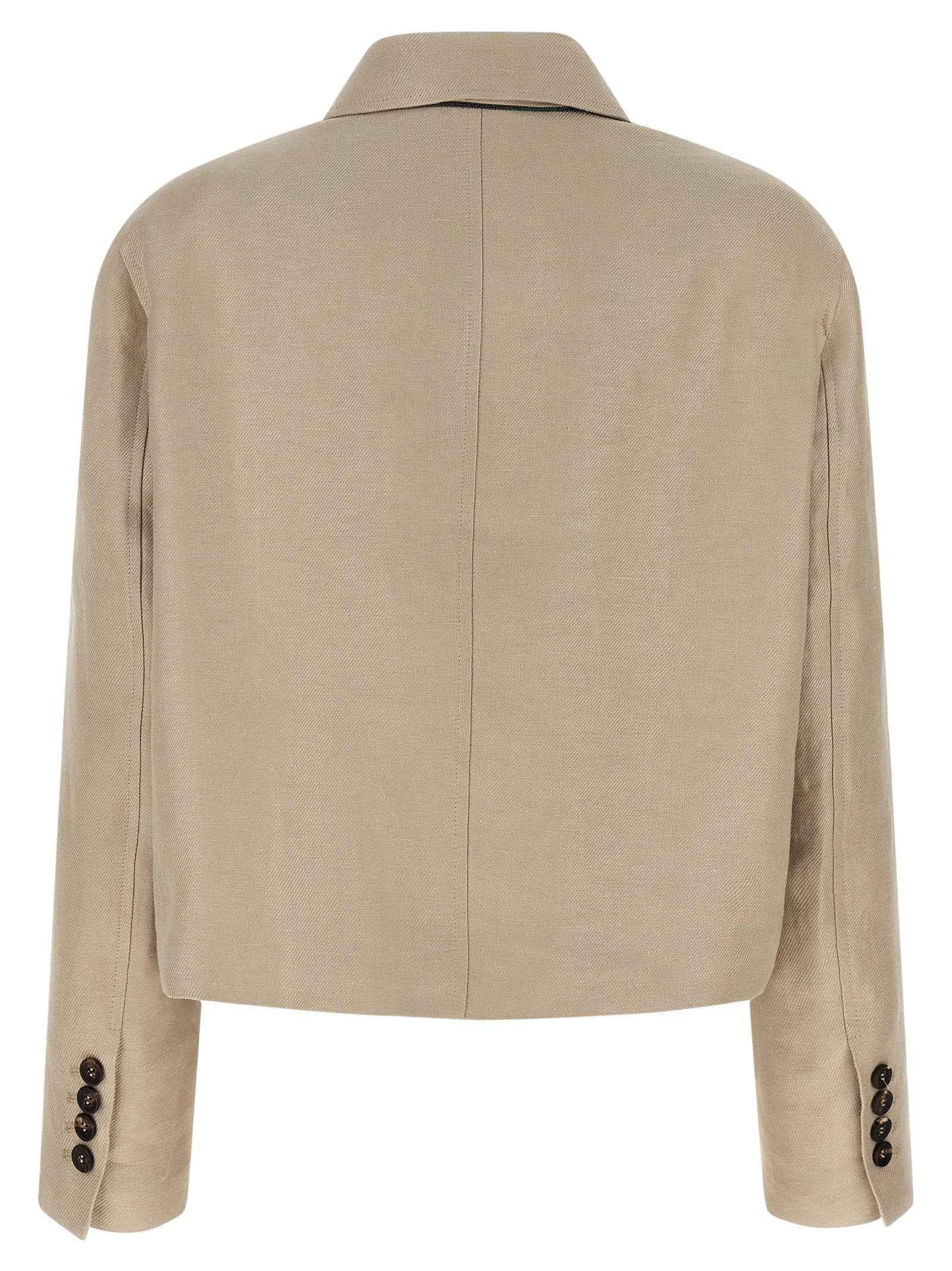 Brunello Cucinelli Beige Linen Blazer