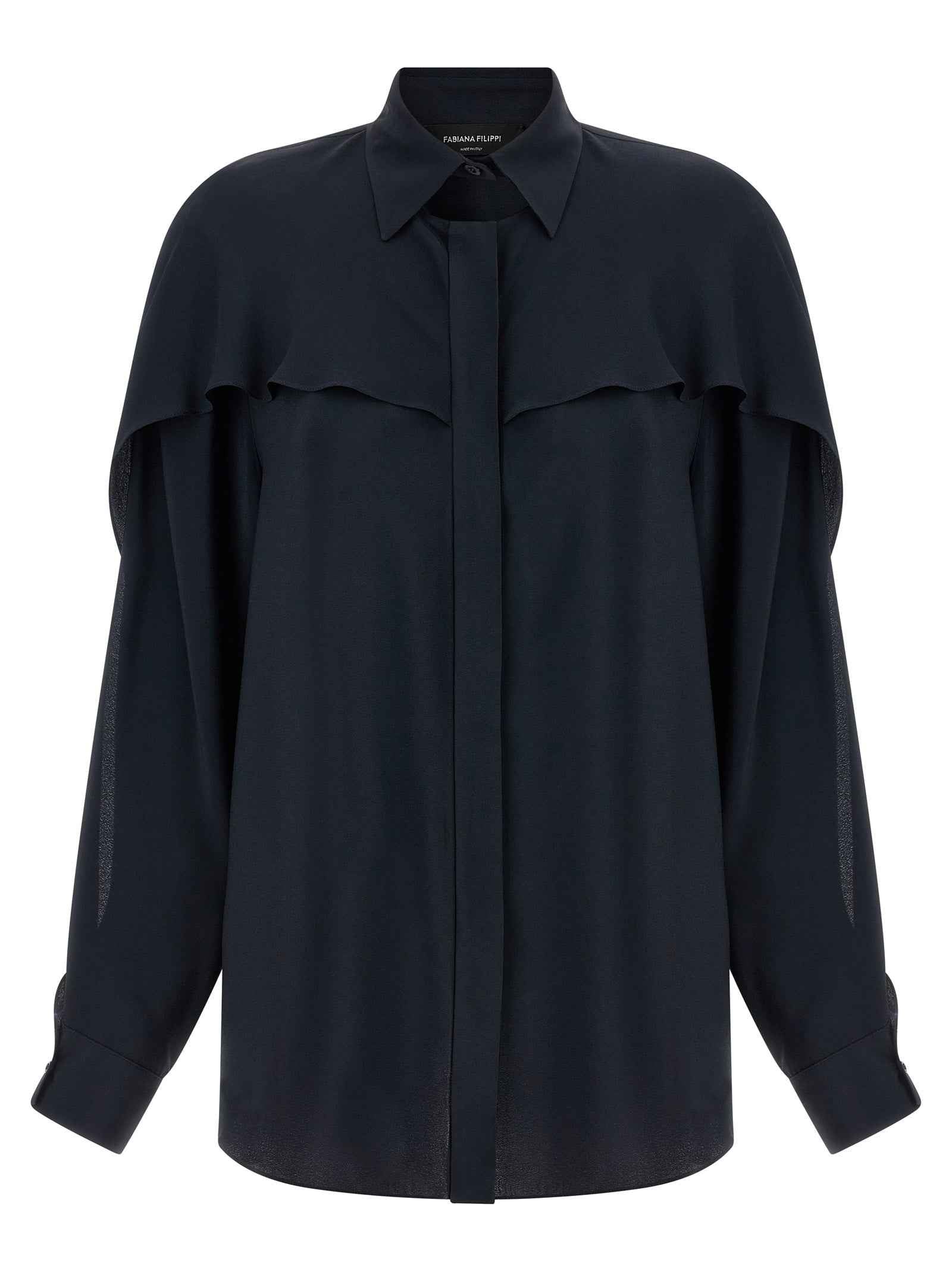 Fabiana Filippi Blue Acetate Blouse