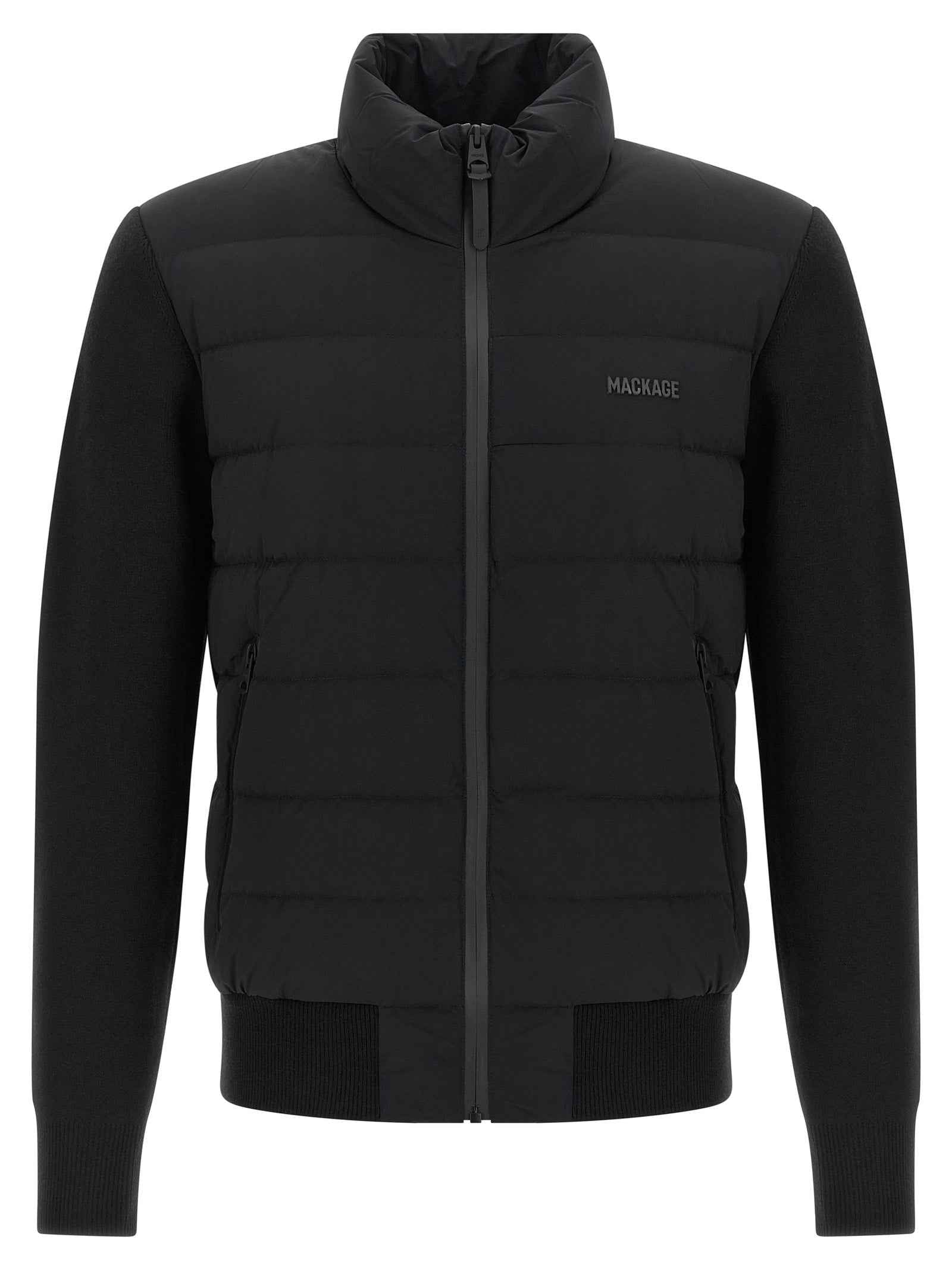 Mackage Blue Nylon Cardigan