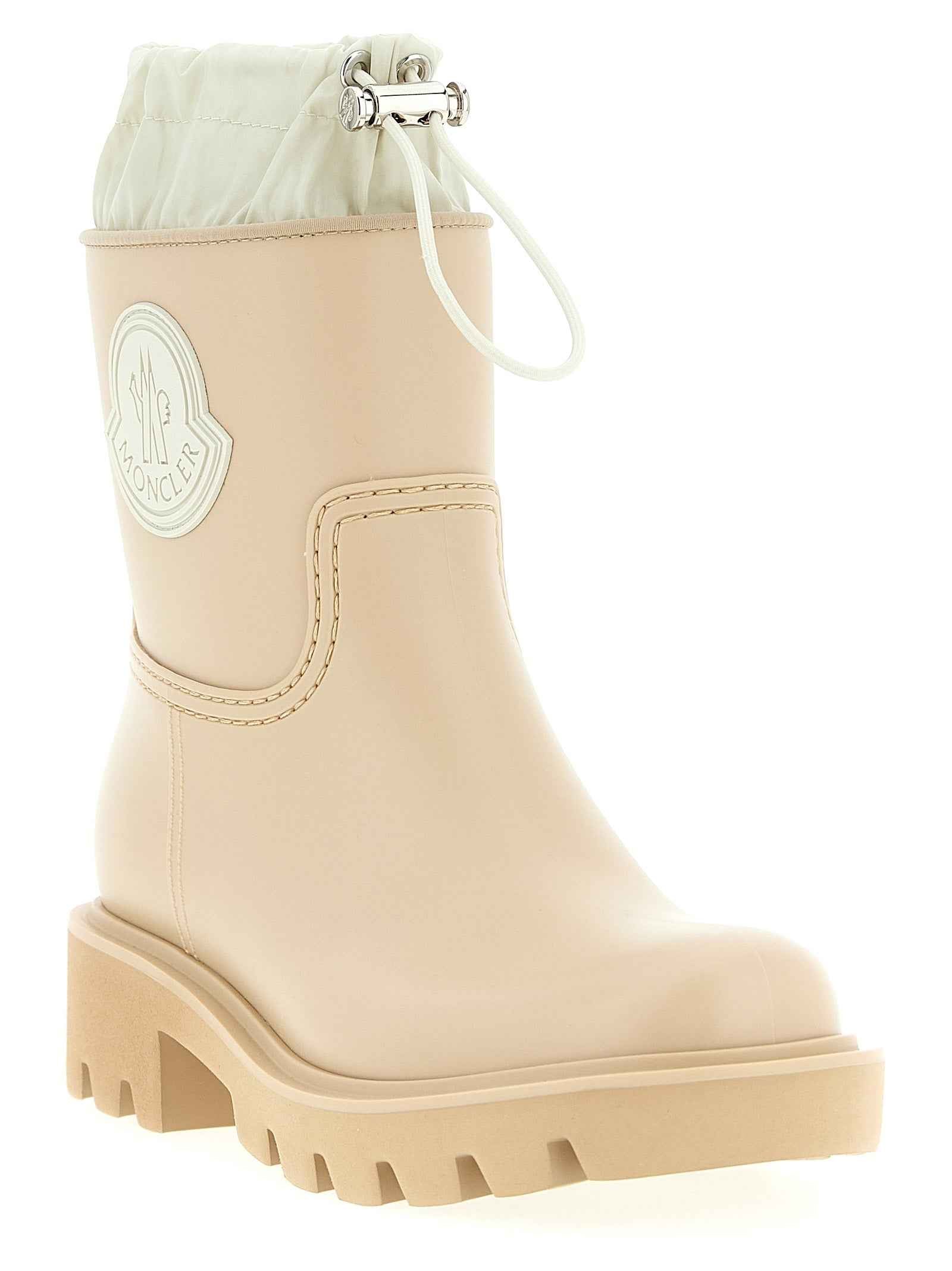 Moncler Beige Pvc Ankle Boots